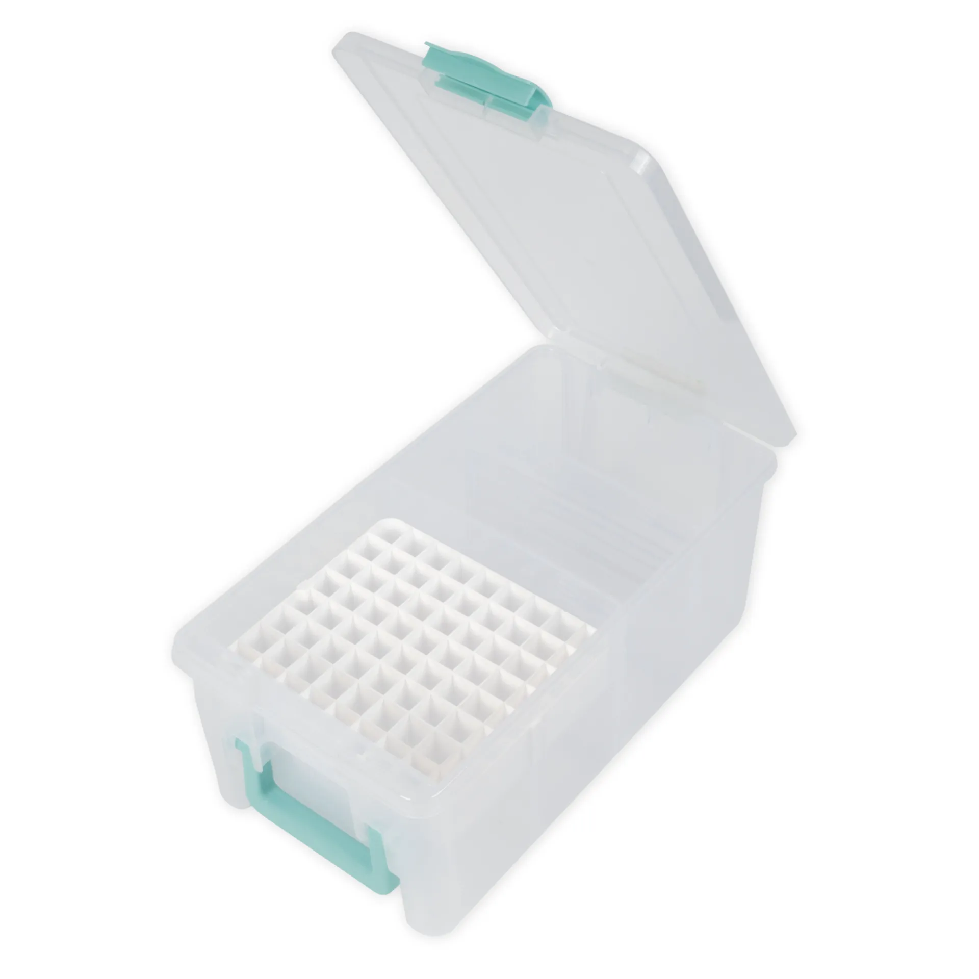 Klappdeckel-Box mit Stifte-Einsatz, transparent