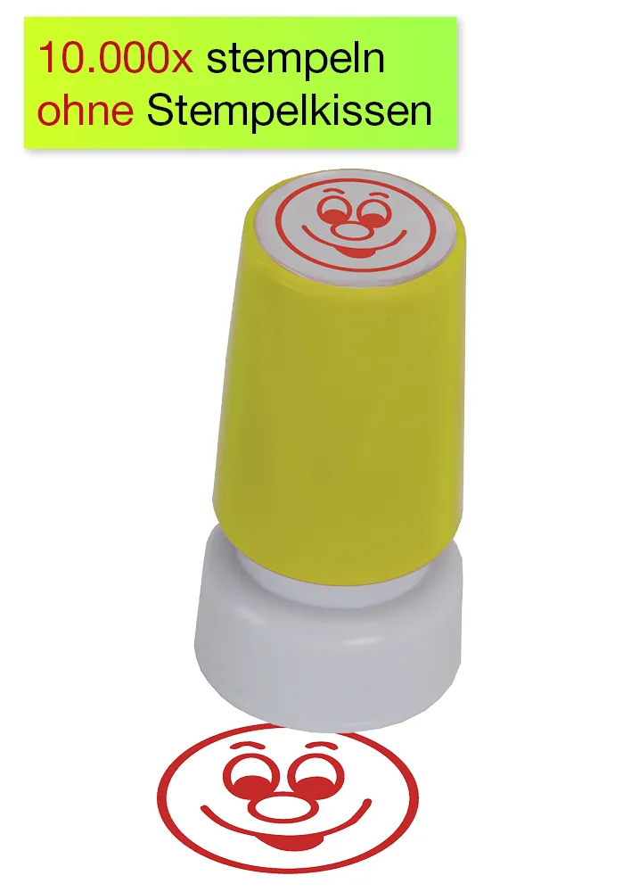 Stempel, Gesicht lachend