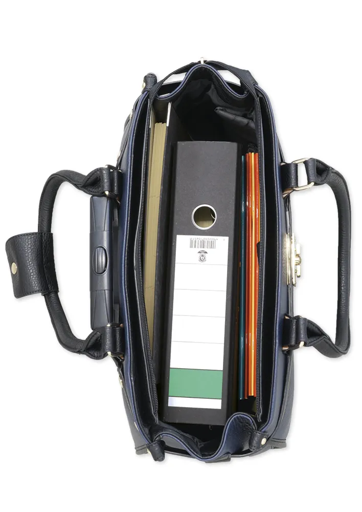 Trolley-Handtasche "Bellissima", schwarz-blau