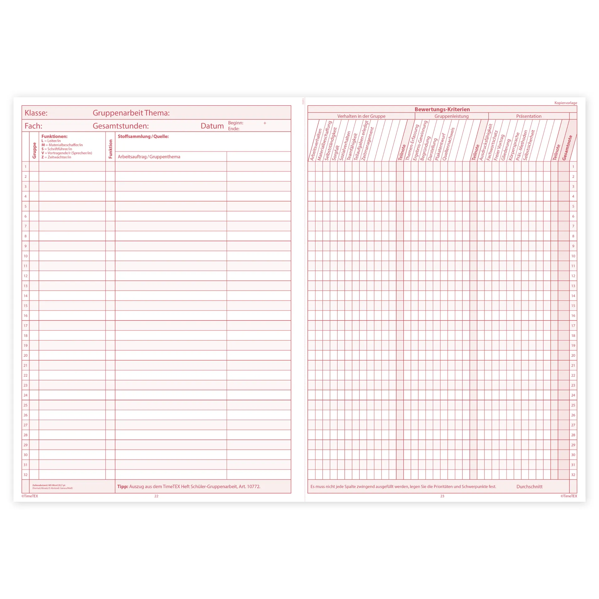 TimeTEX Referendar-Heft A4