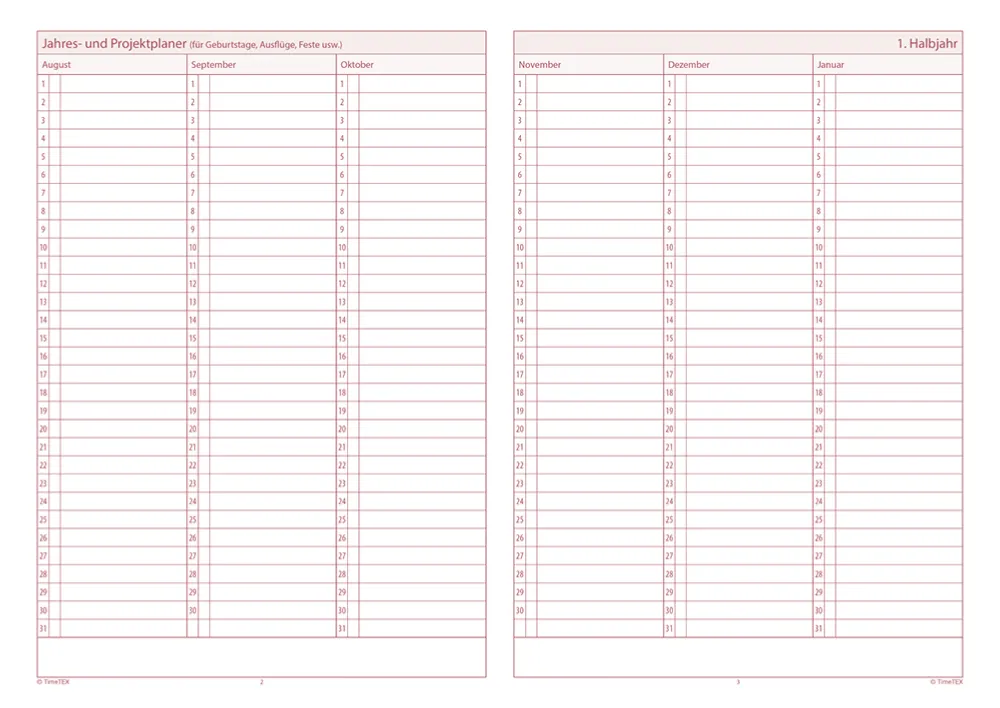 TimeTEX Gruppen-Tagebuch A4