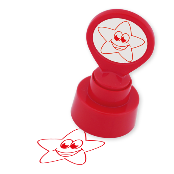 Stempel, Stern lachend