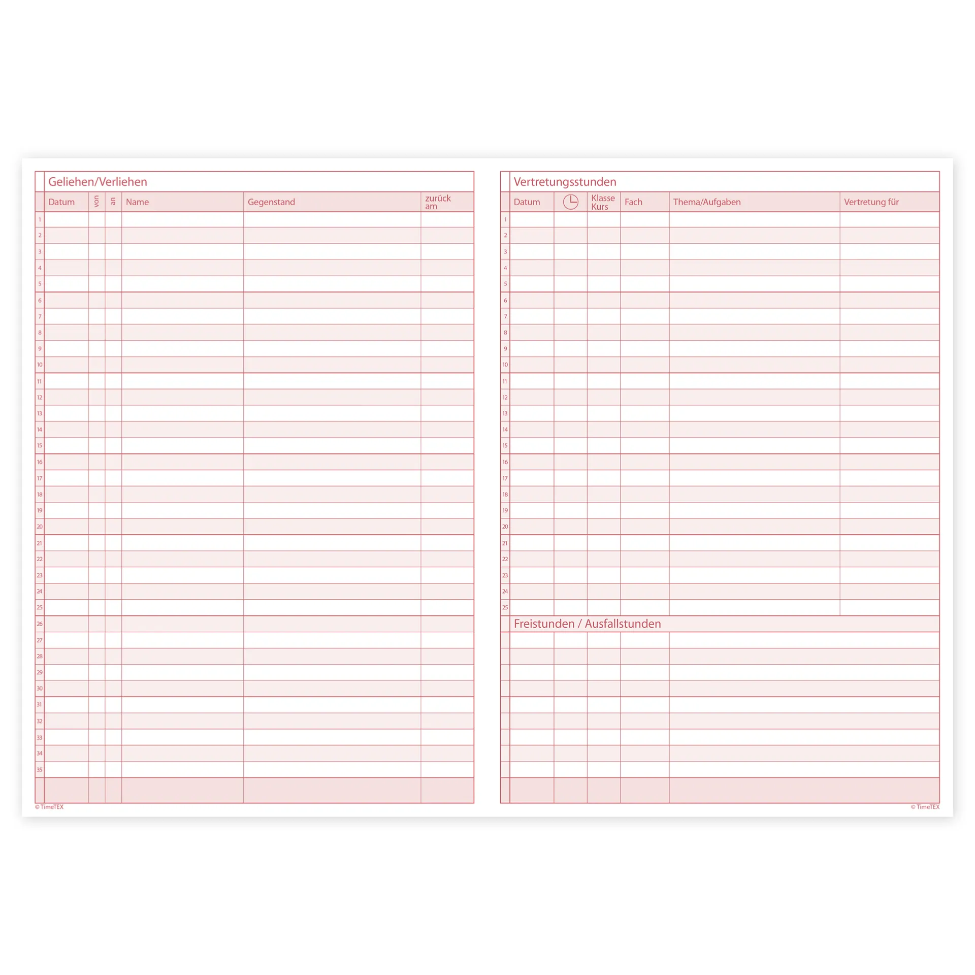 TimeTEX Klassenleiter-Heft, A4  