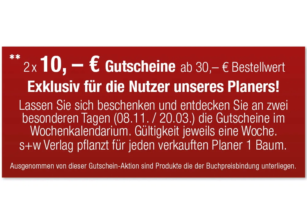 s+w Unterrichts-Planer A4++ 25/26 - 10 Stunden