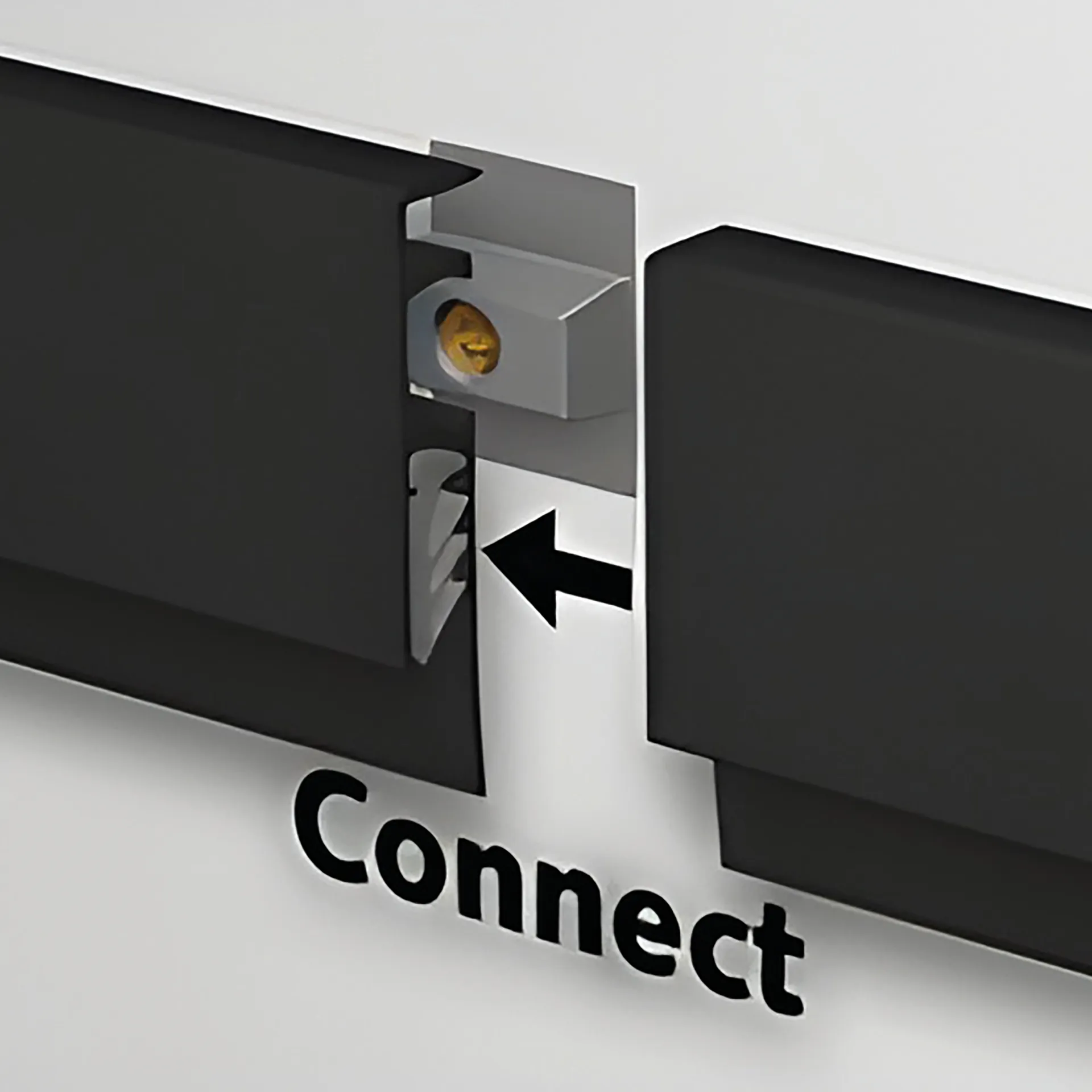 Info-Leiste mit Befestigungs-Material, 100 cm, weiß