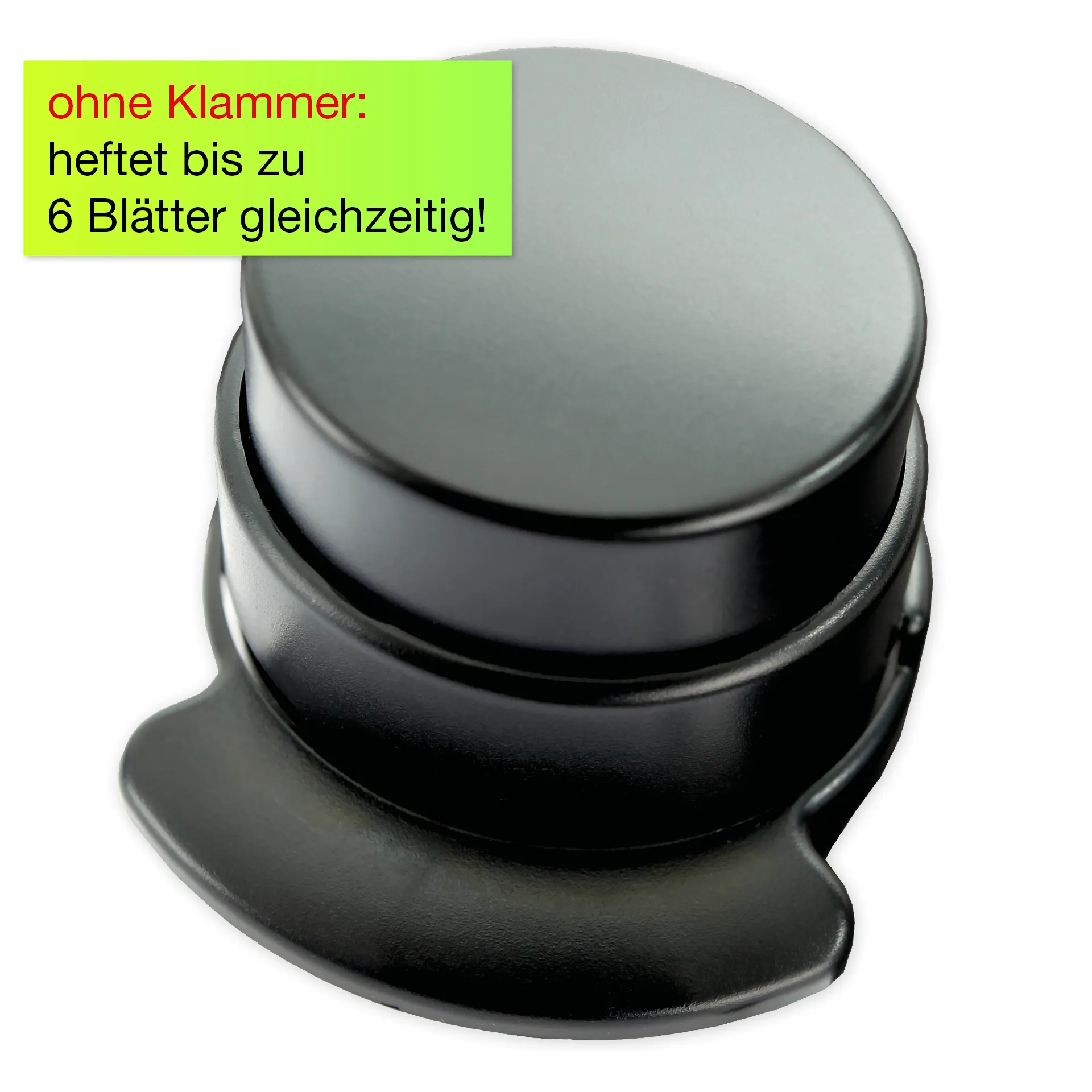 Heftgerät ohne Klammern, rund