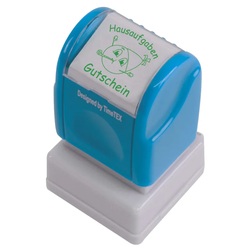 Siebdruck-Stempel "Perpetuum", "Hausaufgaben-Gutschein"