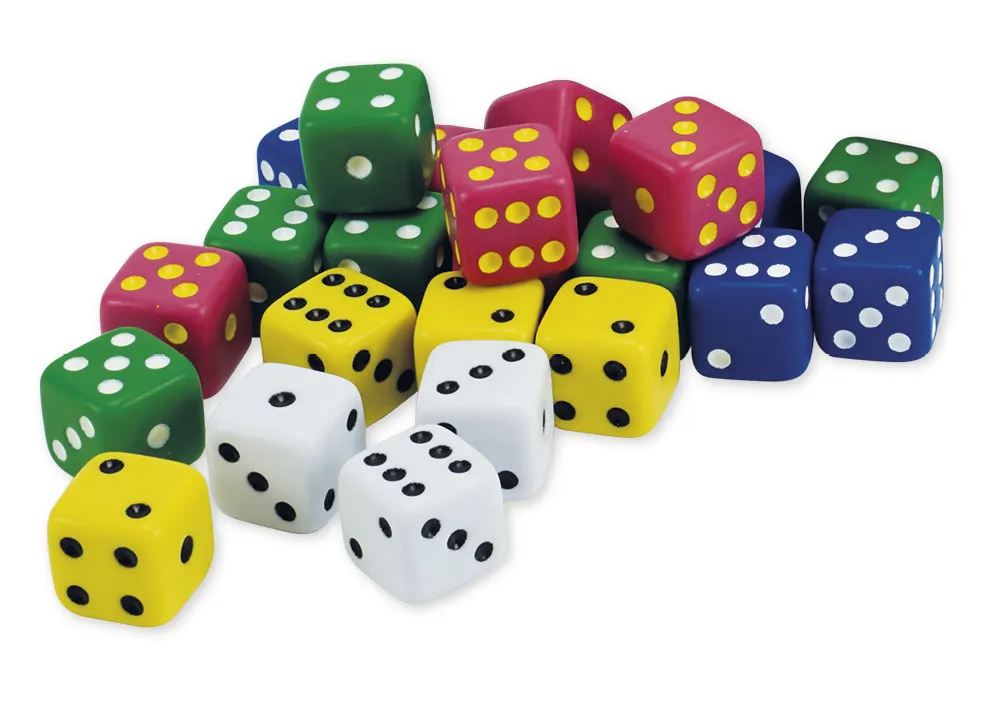 Würfel bunt, 100-tlg.