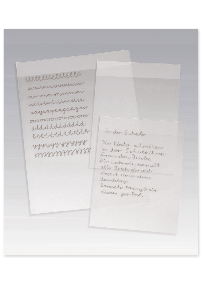 Set Schreibfolien mit Fixierleiste, 5 Stück, A4