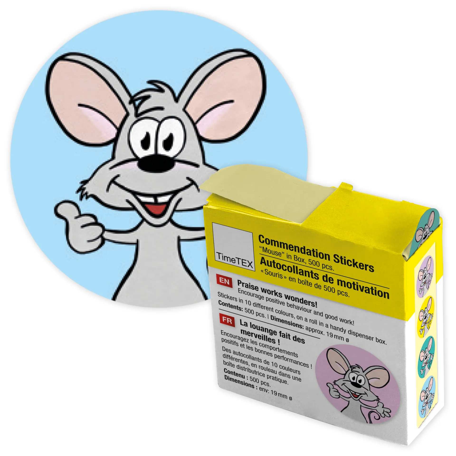 Lob-Aufkleber, Maus