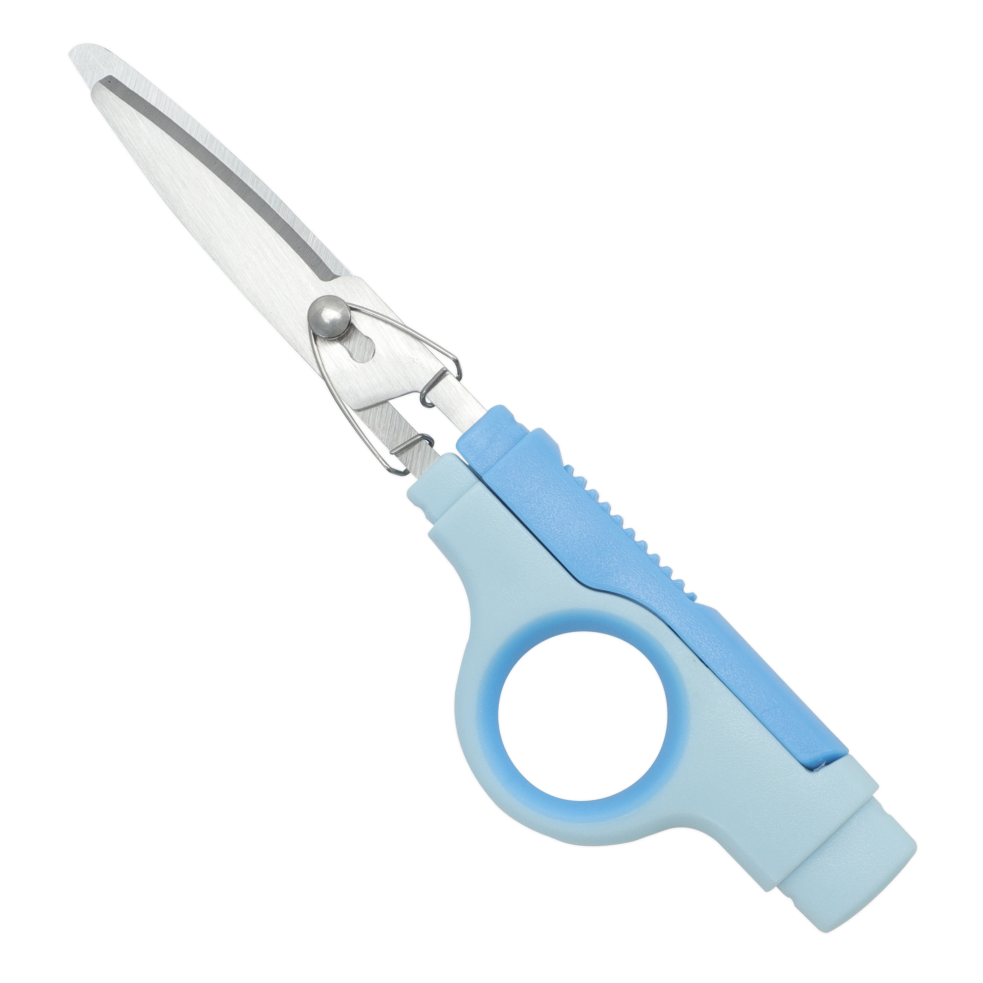 TimeTEX Multifunktions-Schere 2in1, mit Cuttermesser, blau