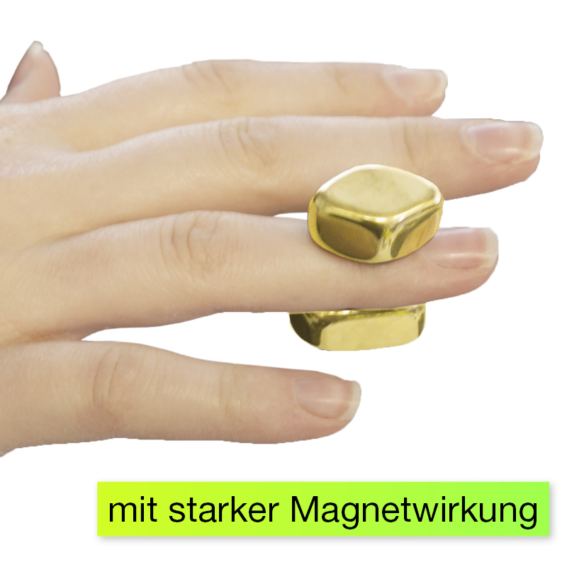 Set Magnete "Gold-Nuggets", ca. 20-tlg.