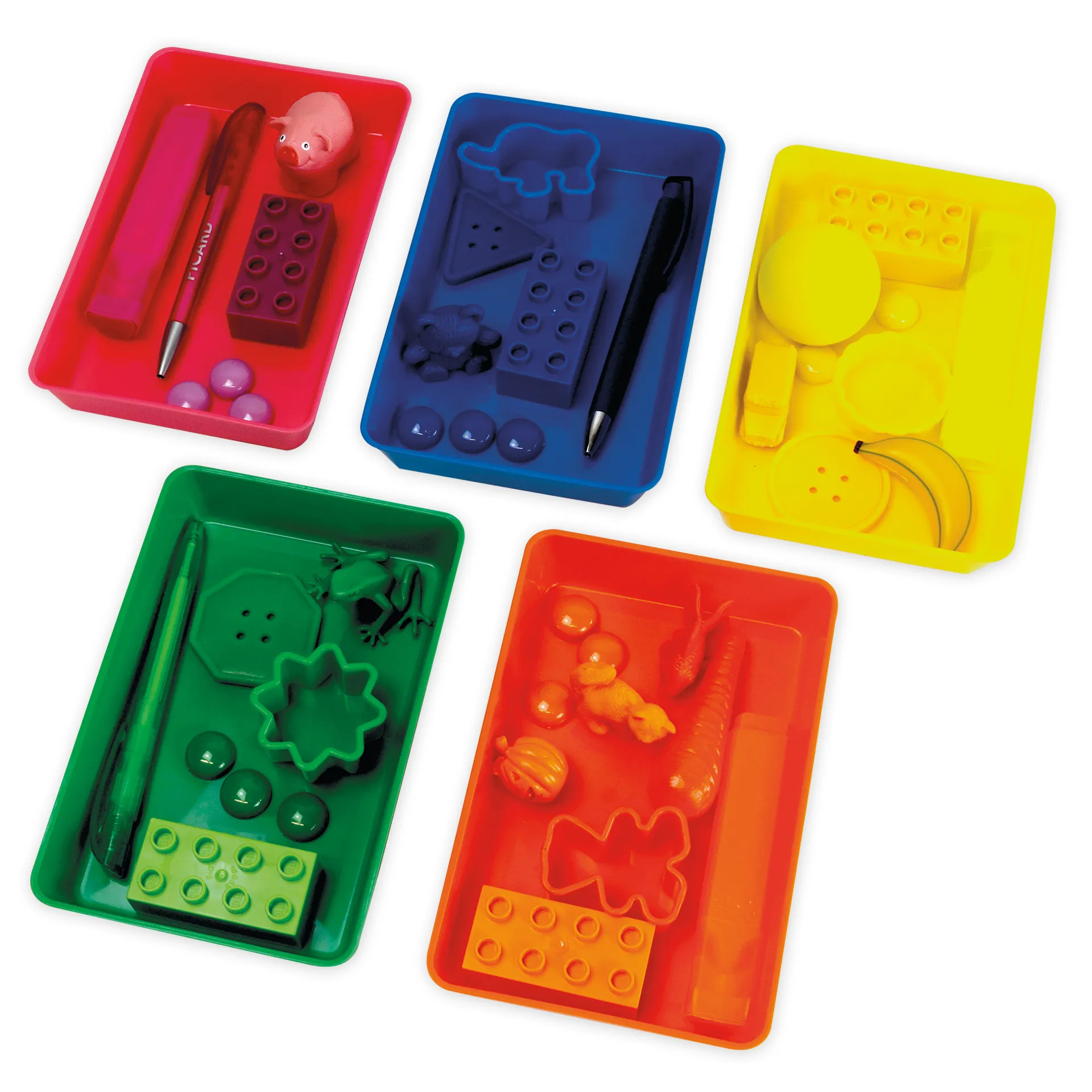 Set Aufbewahrungs-Schalen Kunststoff L, 5-tlg.