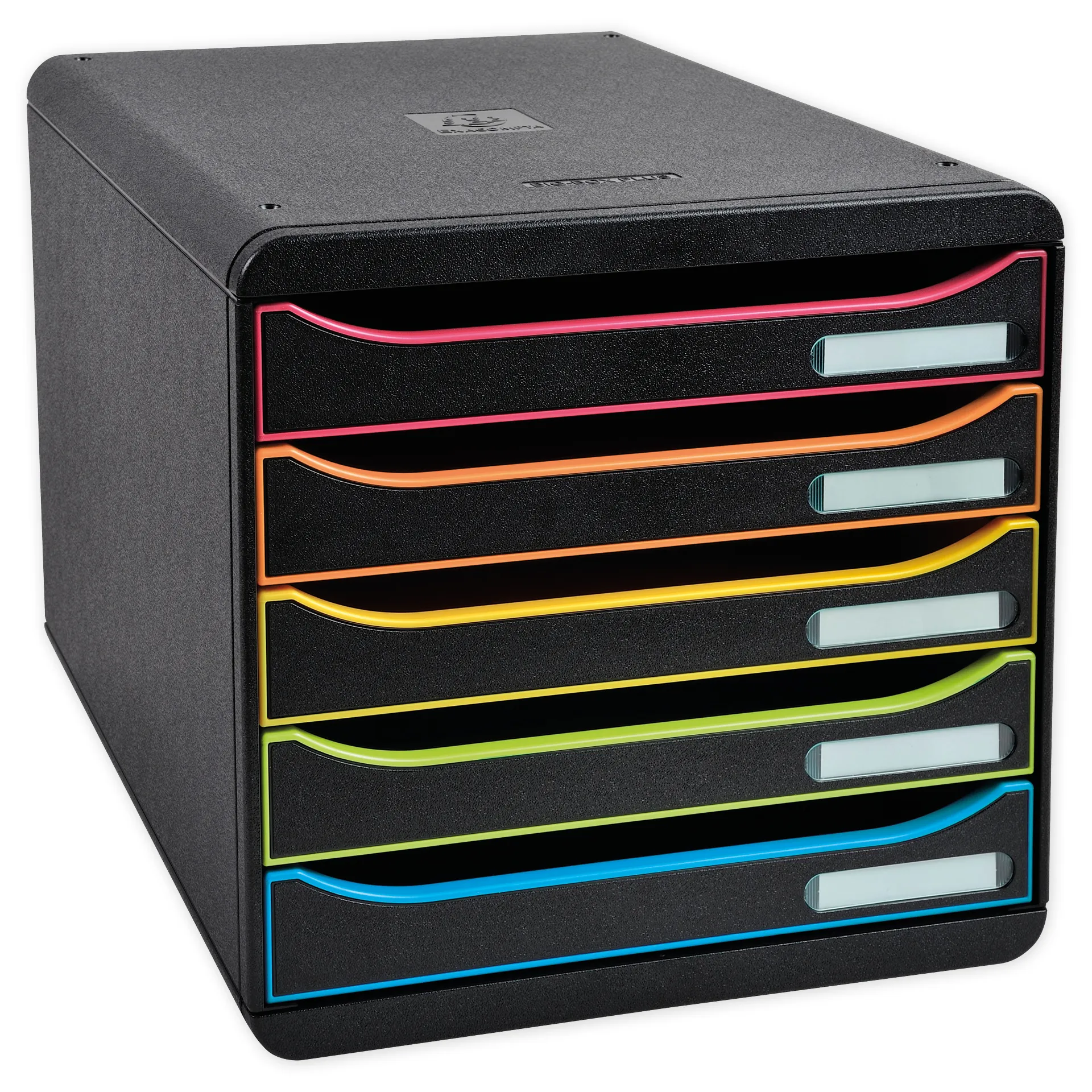 Schubladen-Box A4 "Regenbogen", Kunststoff mit 5 Schüben