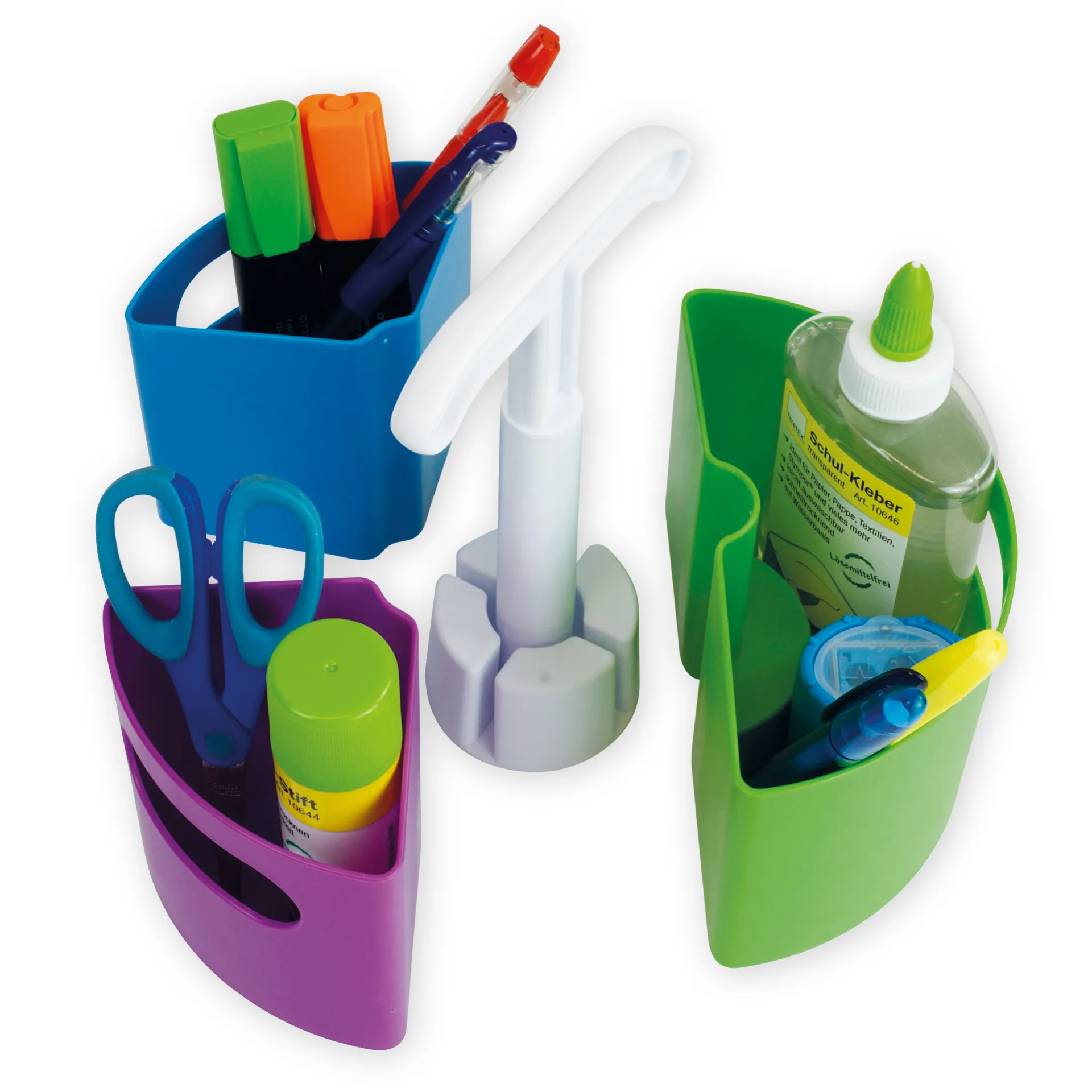 Tisch-Organizer "Basic", Kunststoff, 4-tlg.