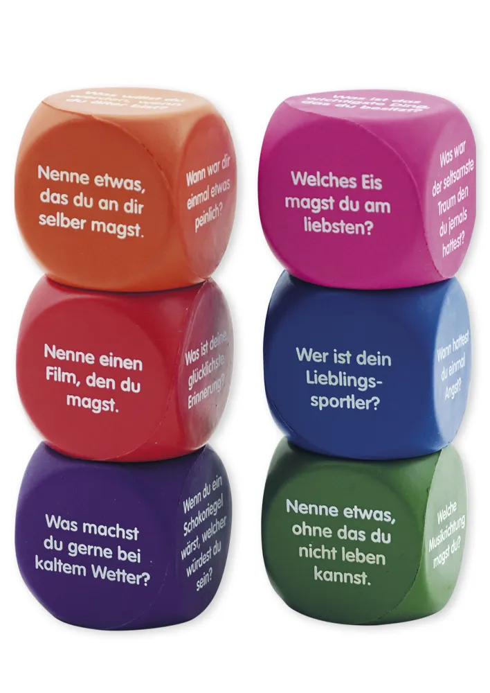 Soft-Würfel "Frag mich was", 6-tlg.