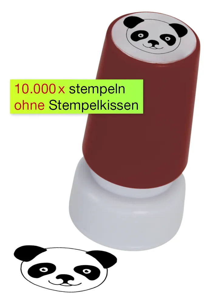 Siebdruck-Stempel "Perpetuum", "Panda"