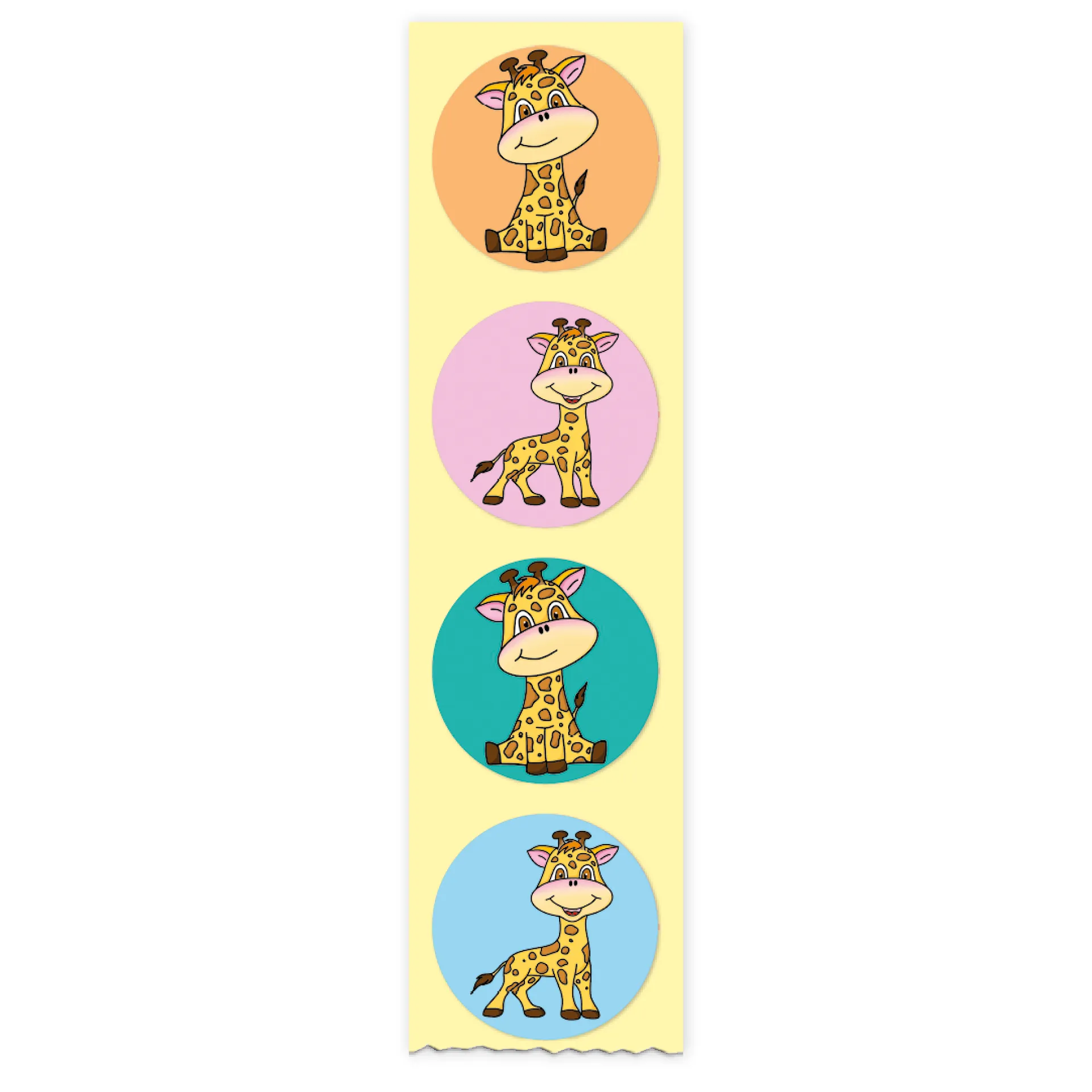 Belobigungs-Aufkleber "Giraffe" in Spender-Box, 500 Stück