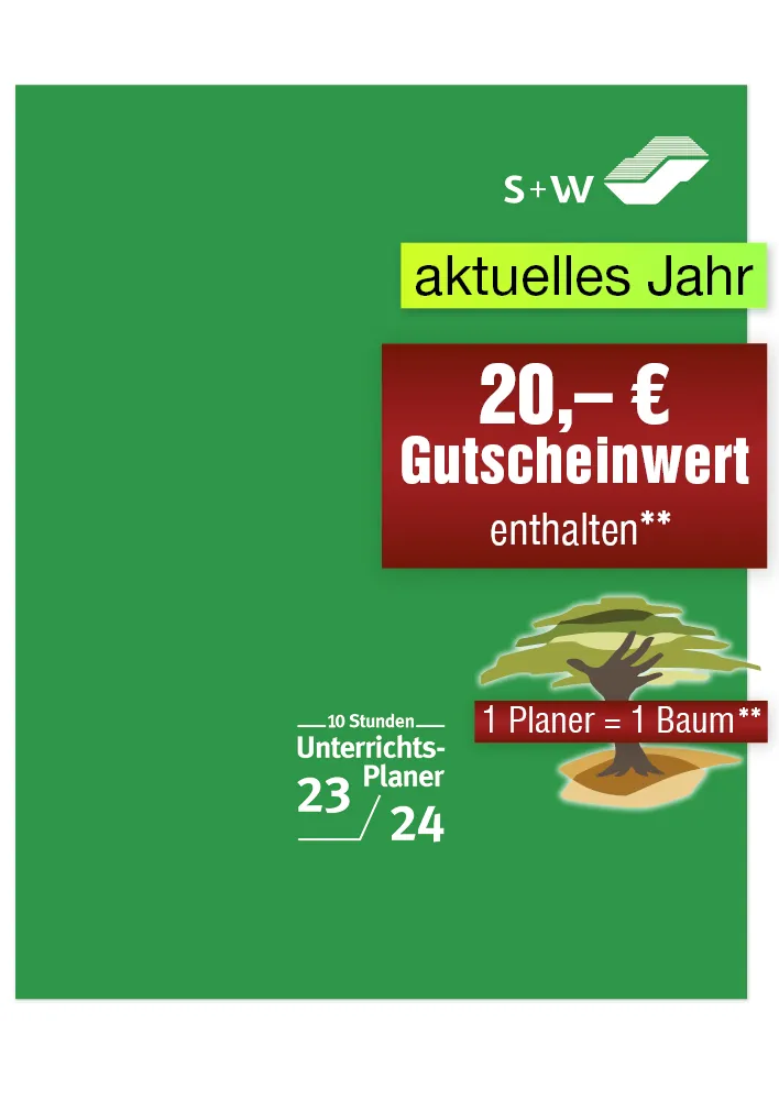 s+w Unterrichts-Planer A4++ 25/26 - 10 Stunden