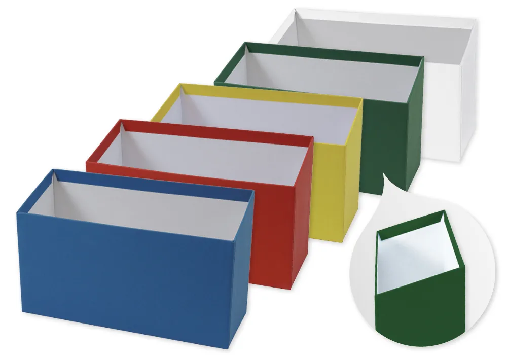 Karteikasten Pappe, A5, abfallend