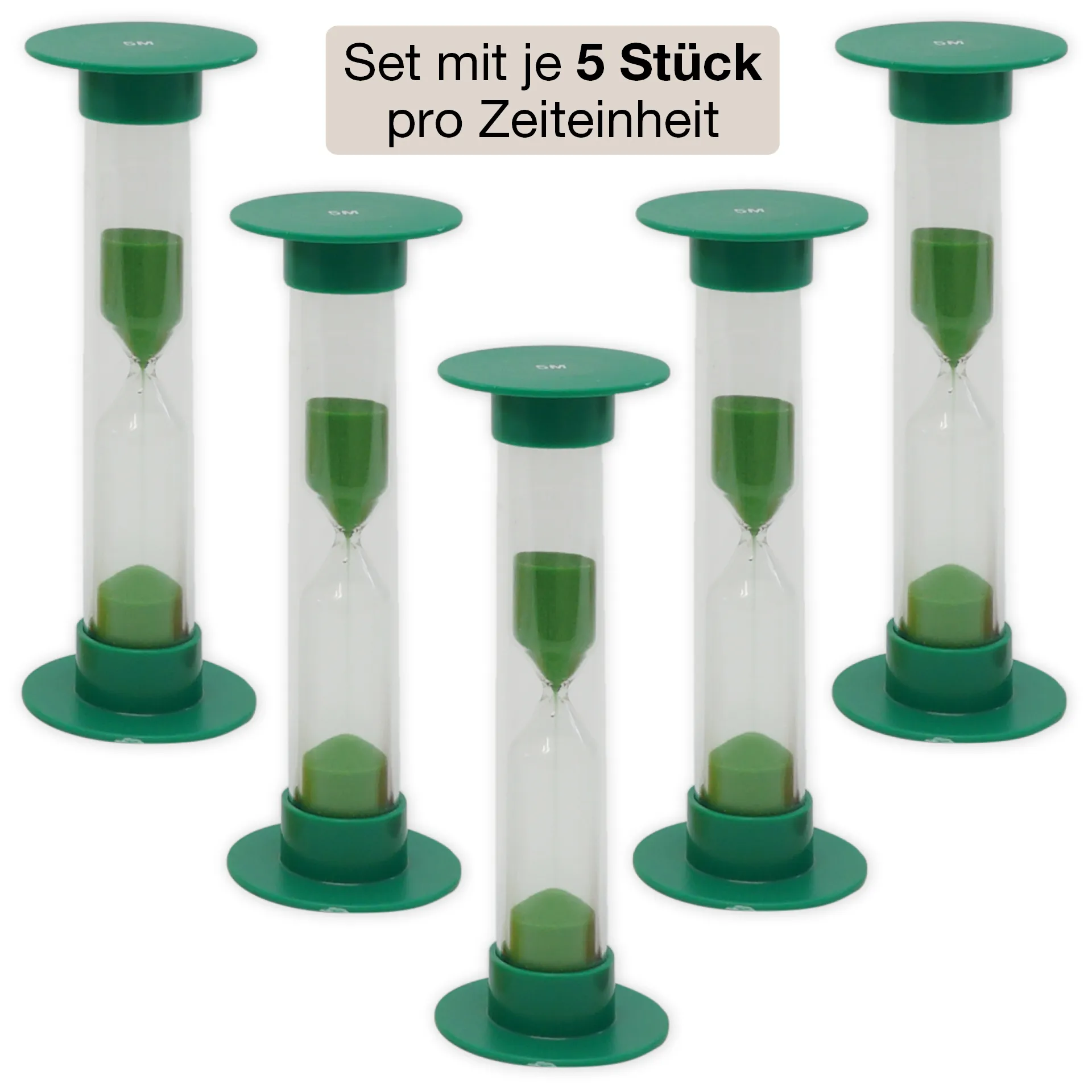 Set Sanduhren, 10 cm hoch, 5-tlg.