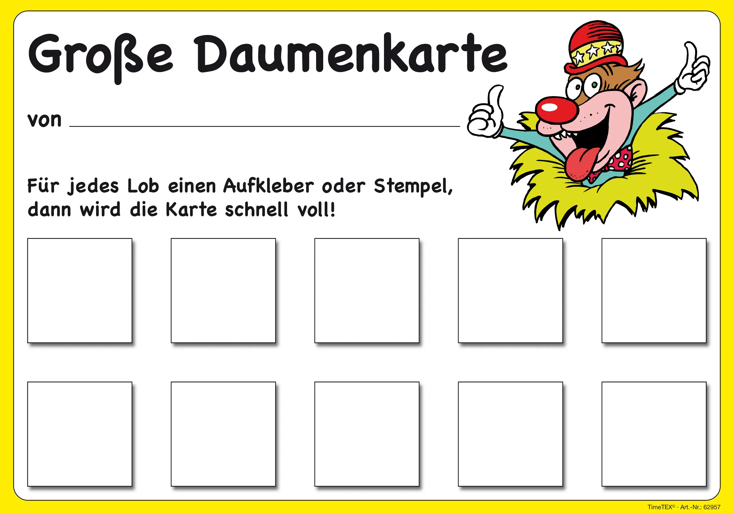 "Daumen-Hoch" Sammelkarte, 25-tlg.