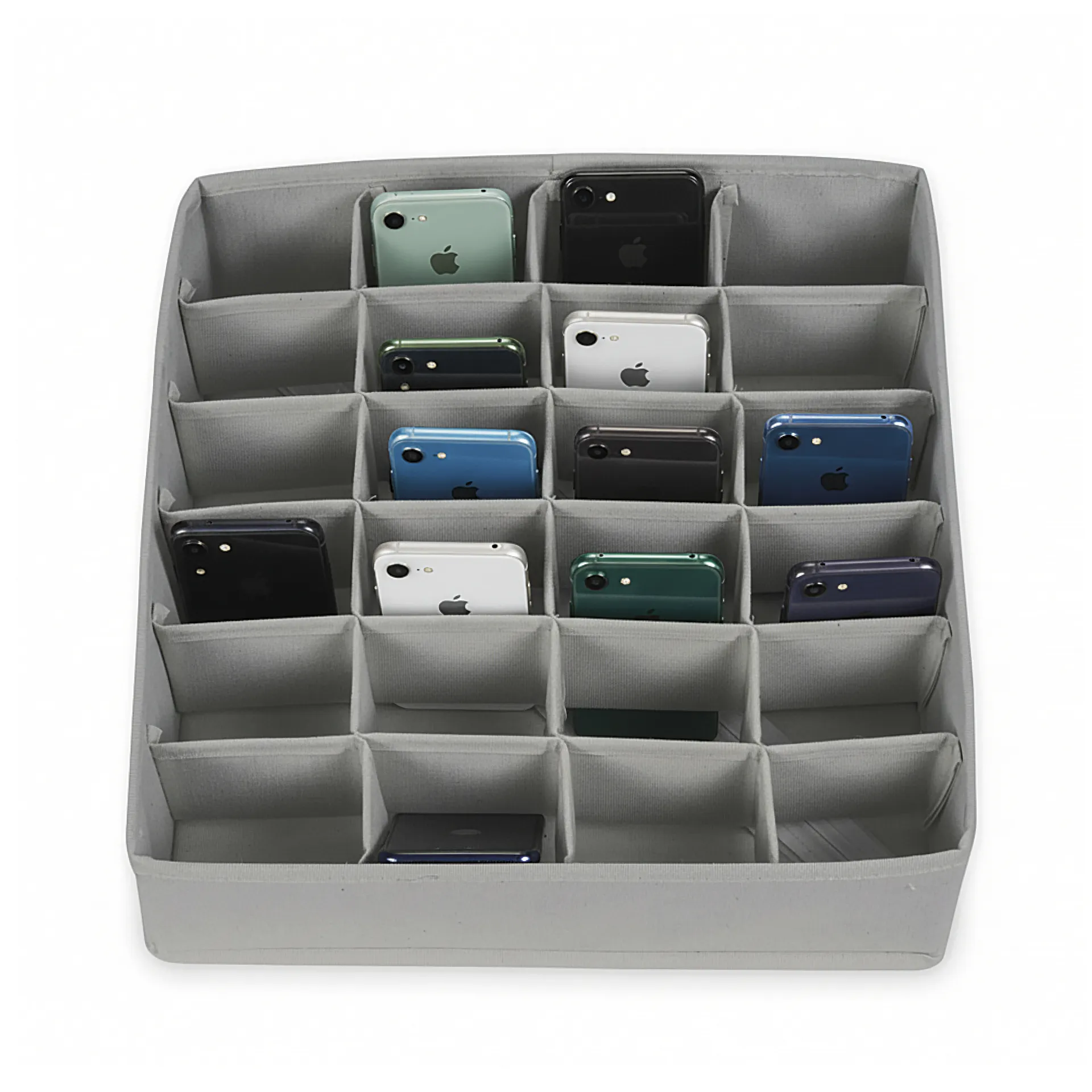 Handy-Parkplatz L, grau, 24 Fächer