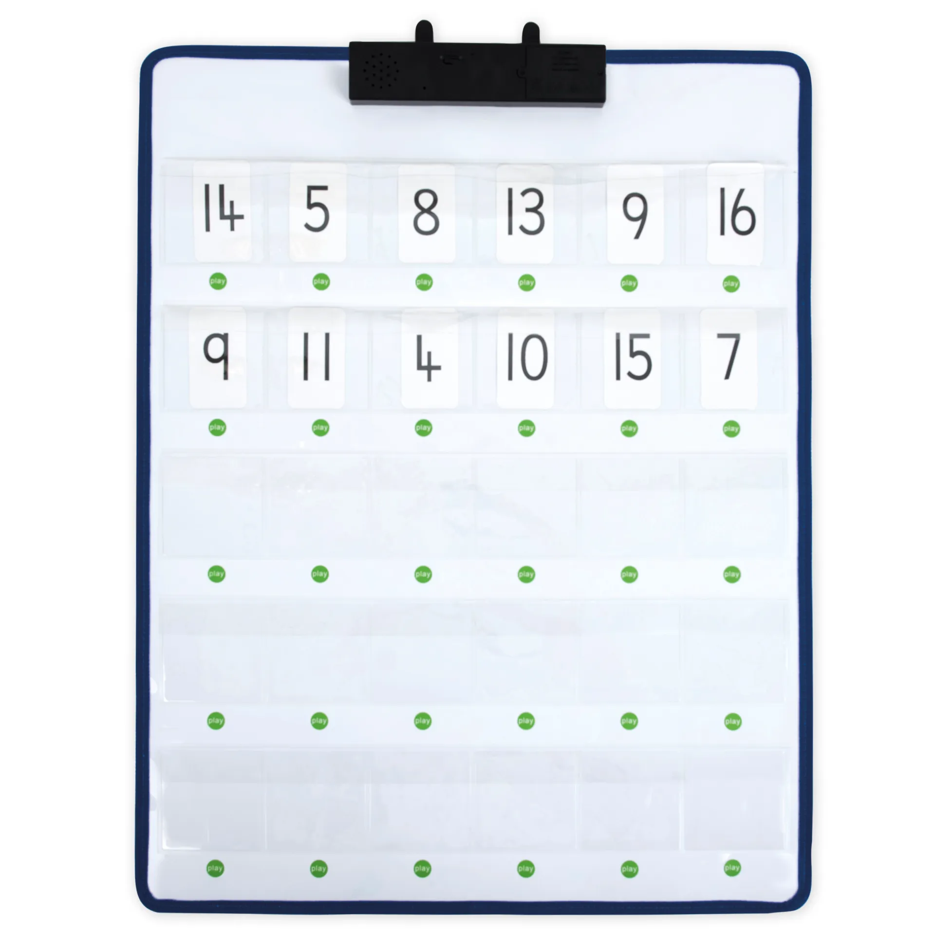 Interaktive Sprach-Rekorder-Tafel mit 30 Einstecktaschen Interaktive Sprach-Rekorder-Tafel mit 30 Einstecktaschen