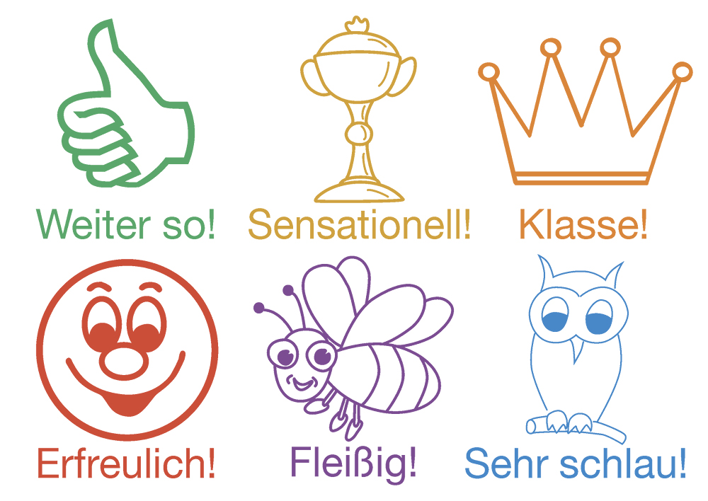 Stempel Holz, 6-tlg. Lob 2