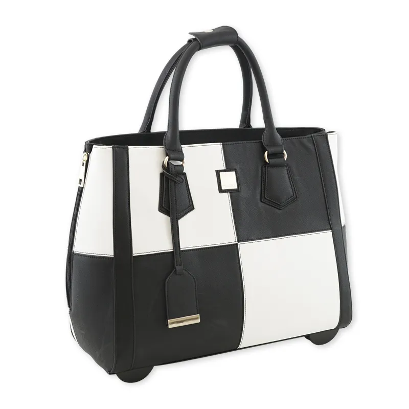 Trolley-Handtasche "Bellissima", schwarz-weiß