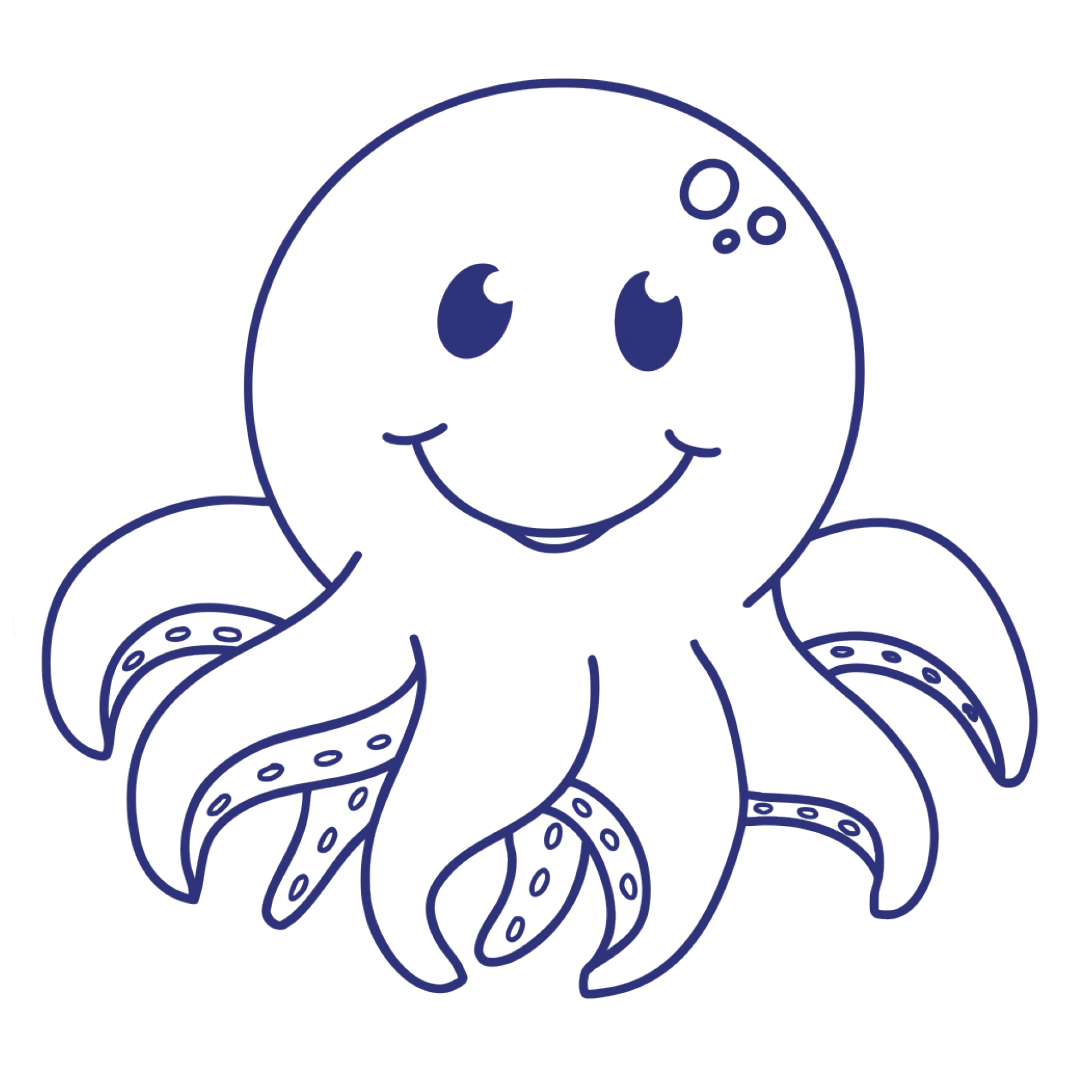 Siebdruck-Stempel "Perpetuum" rund "Oktopus"