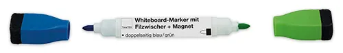 2in1 Whiteboard-Marker mit Filzwischer + Magnet