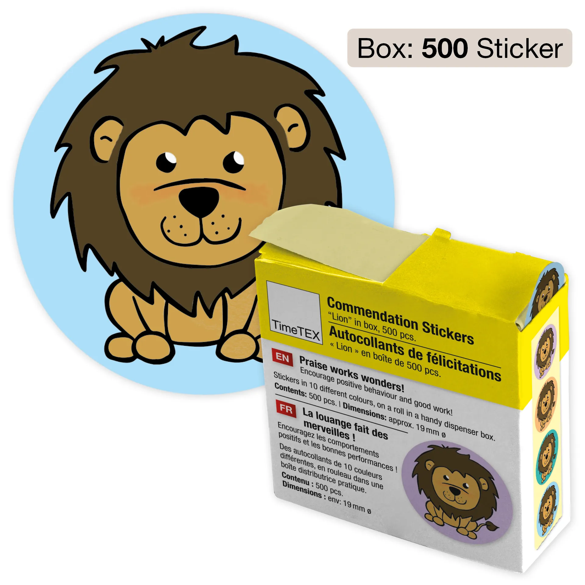 Lob-Aufkleber, Löwe