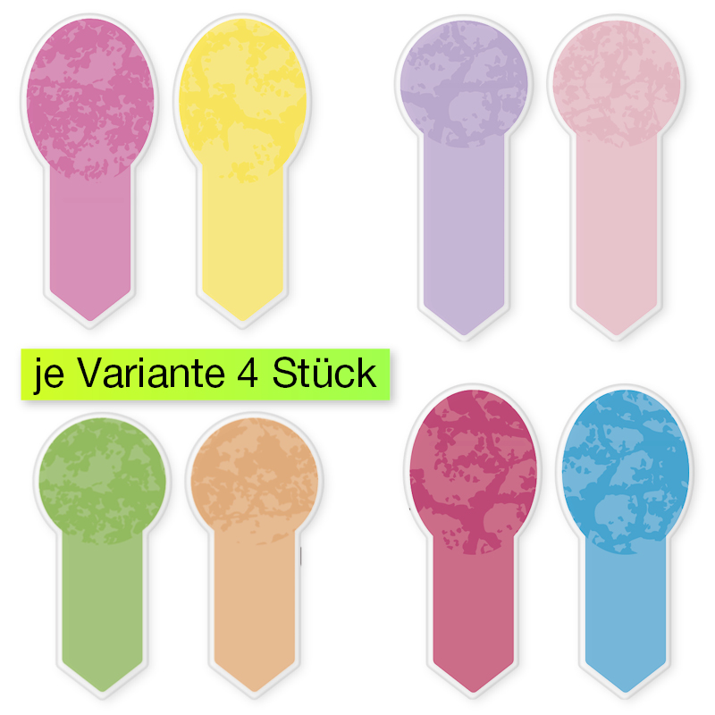 Lesezeichen selbstklebend, 16-tlg.