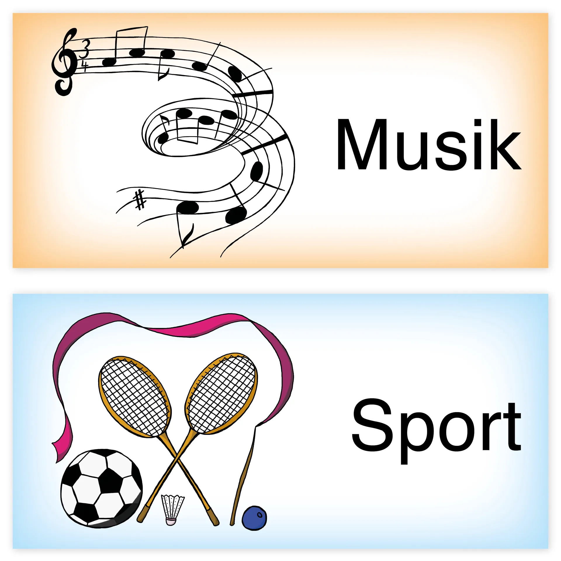 Stundenplan-Bildkarten aus Pappe, magnetisch, 40-tlg., in Box