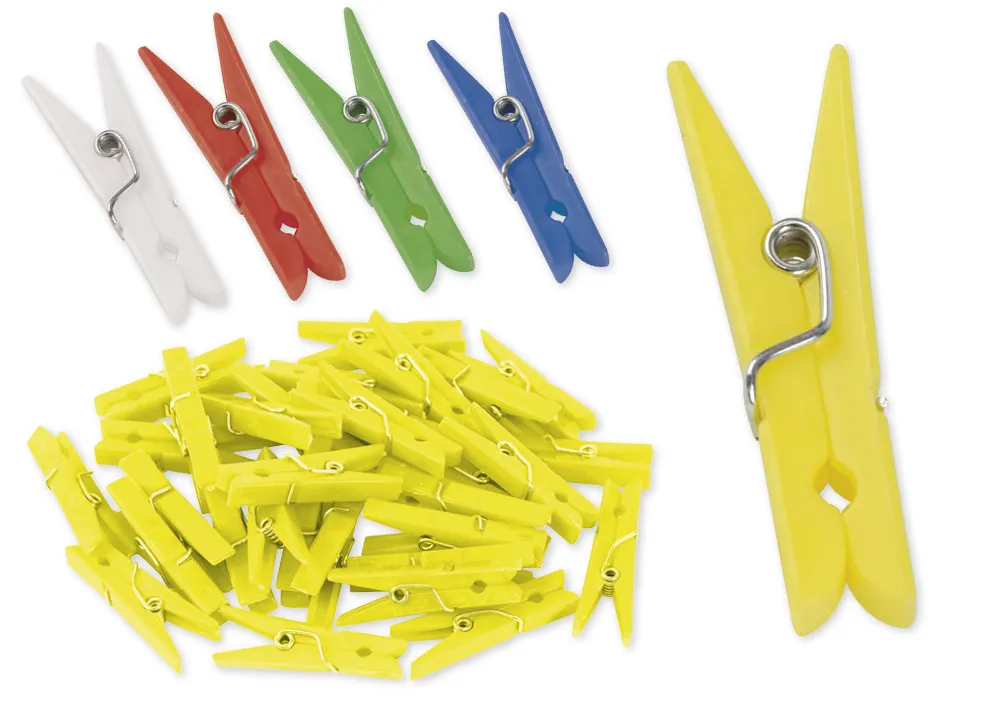 Klammern Kunststoff, 50-tlg.