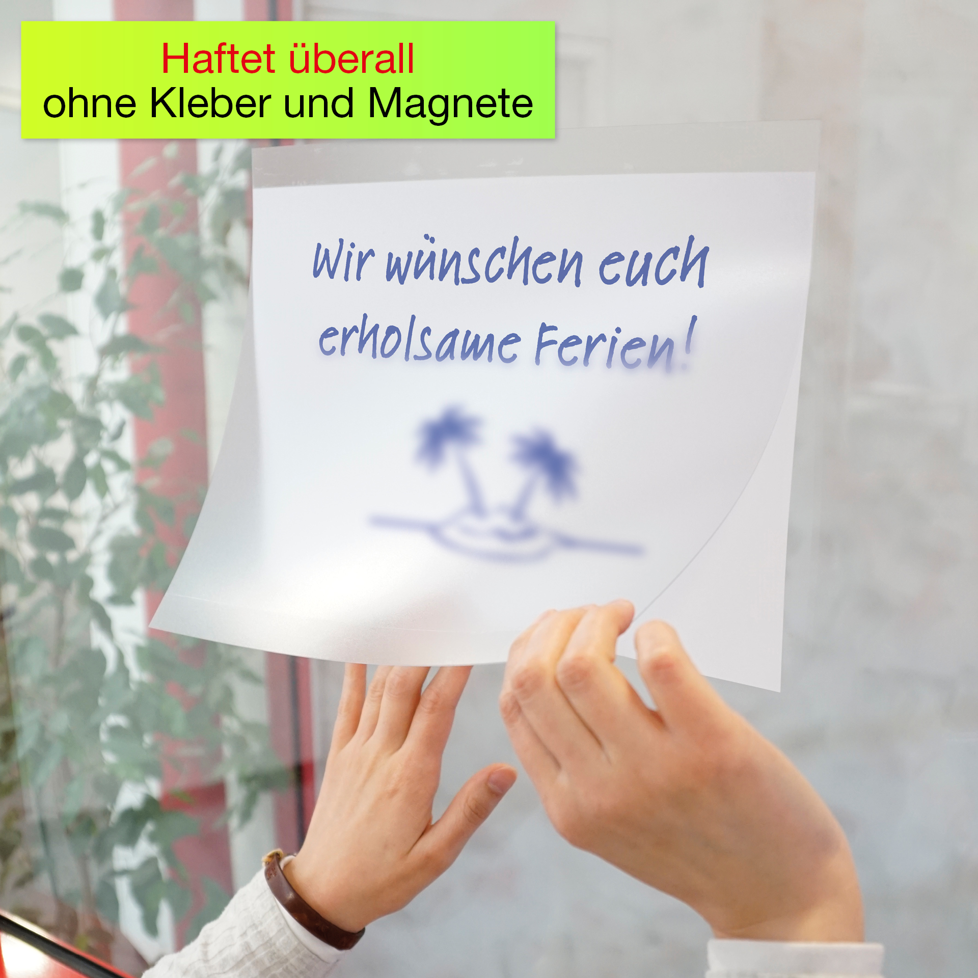 Aushang-Einschubtaschen A4 quer, haftend, 2-tlg.