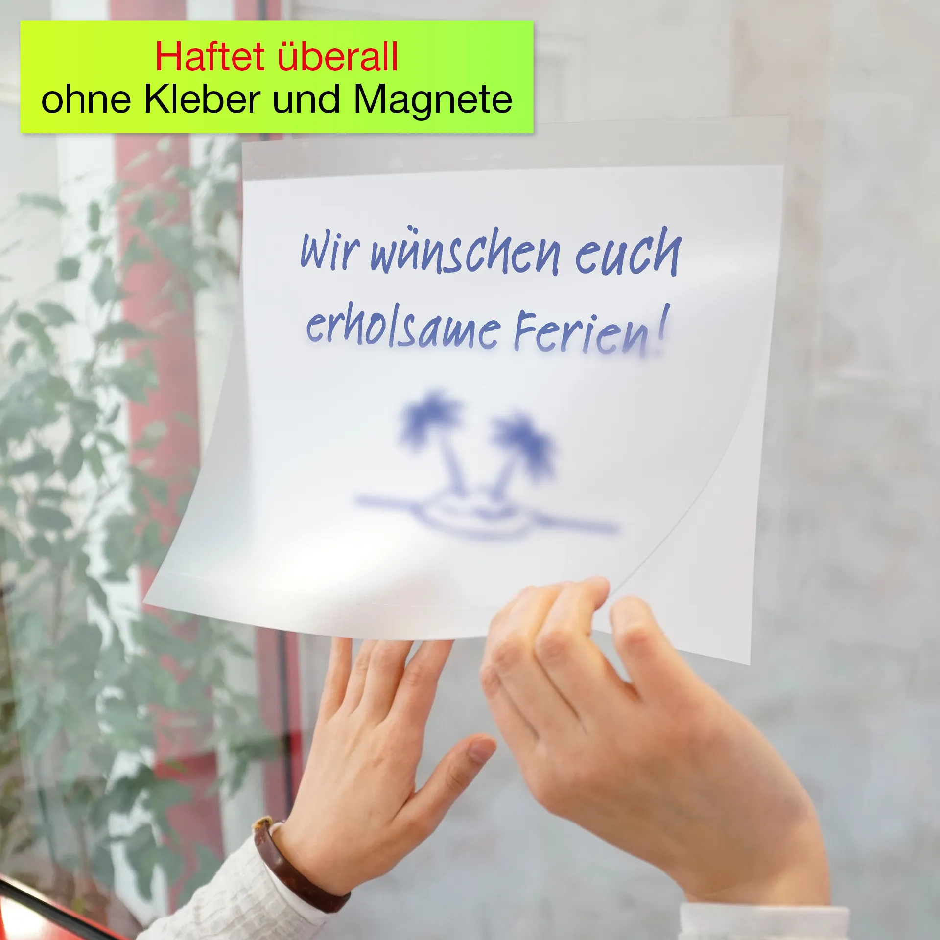 Aushang-Einschubtaschen A4 quer, haftend, 2-tlg.