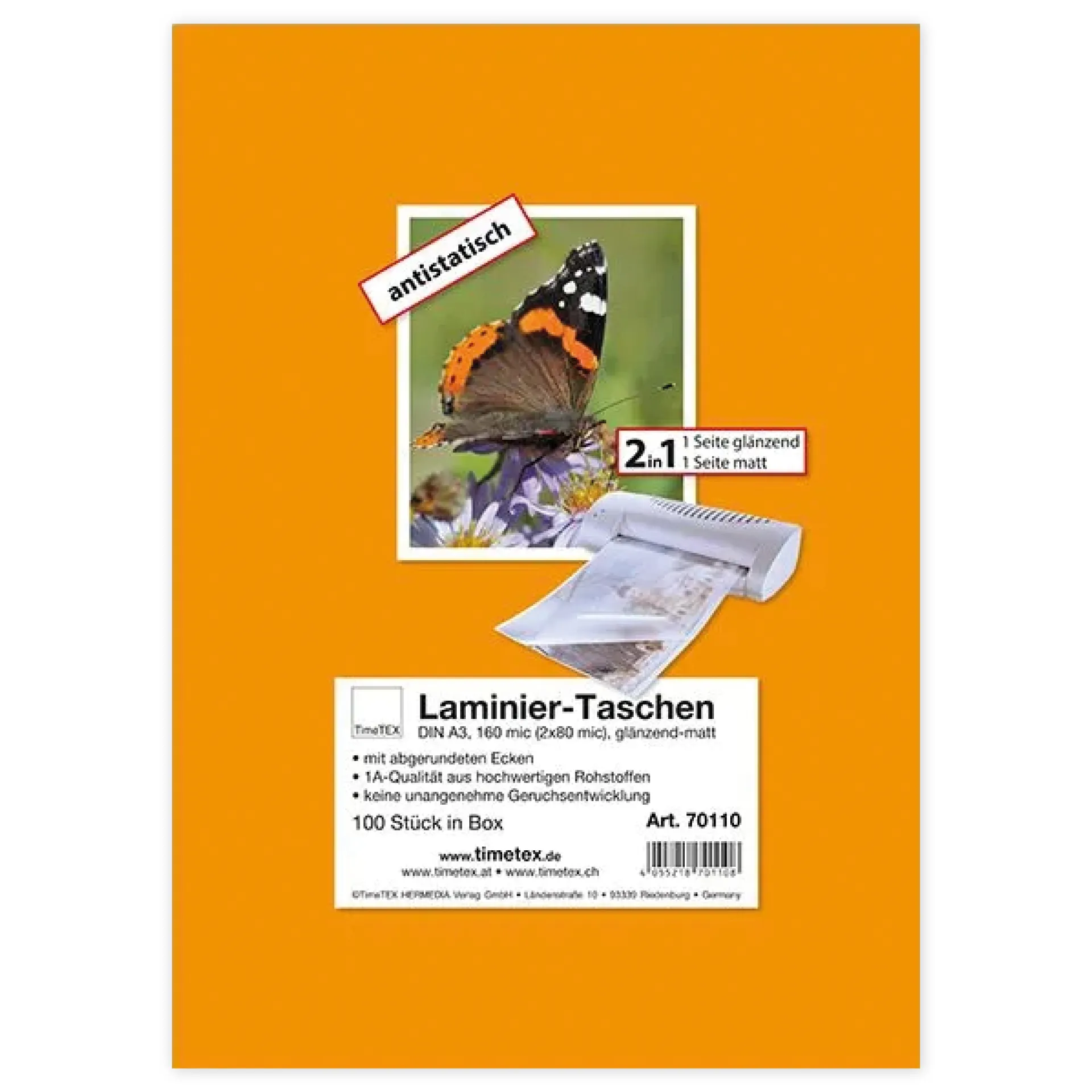 Laminiertasche A3 2x80 mic, Glanz/Matt