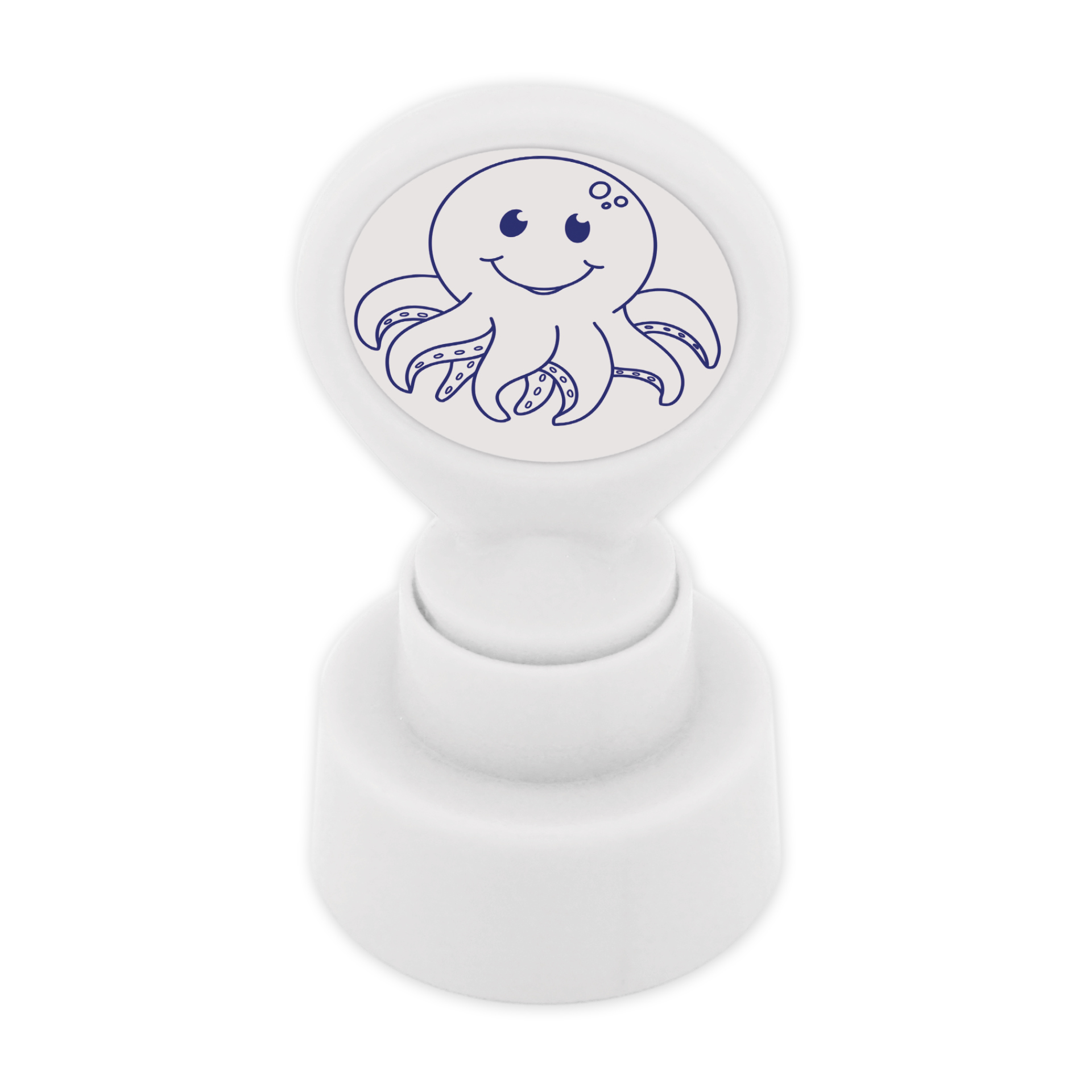 Siebdruck-Stempel "Perpetuum" rund "Oktopus"