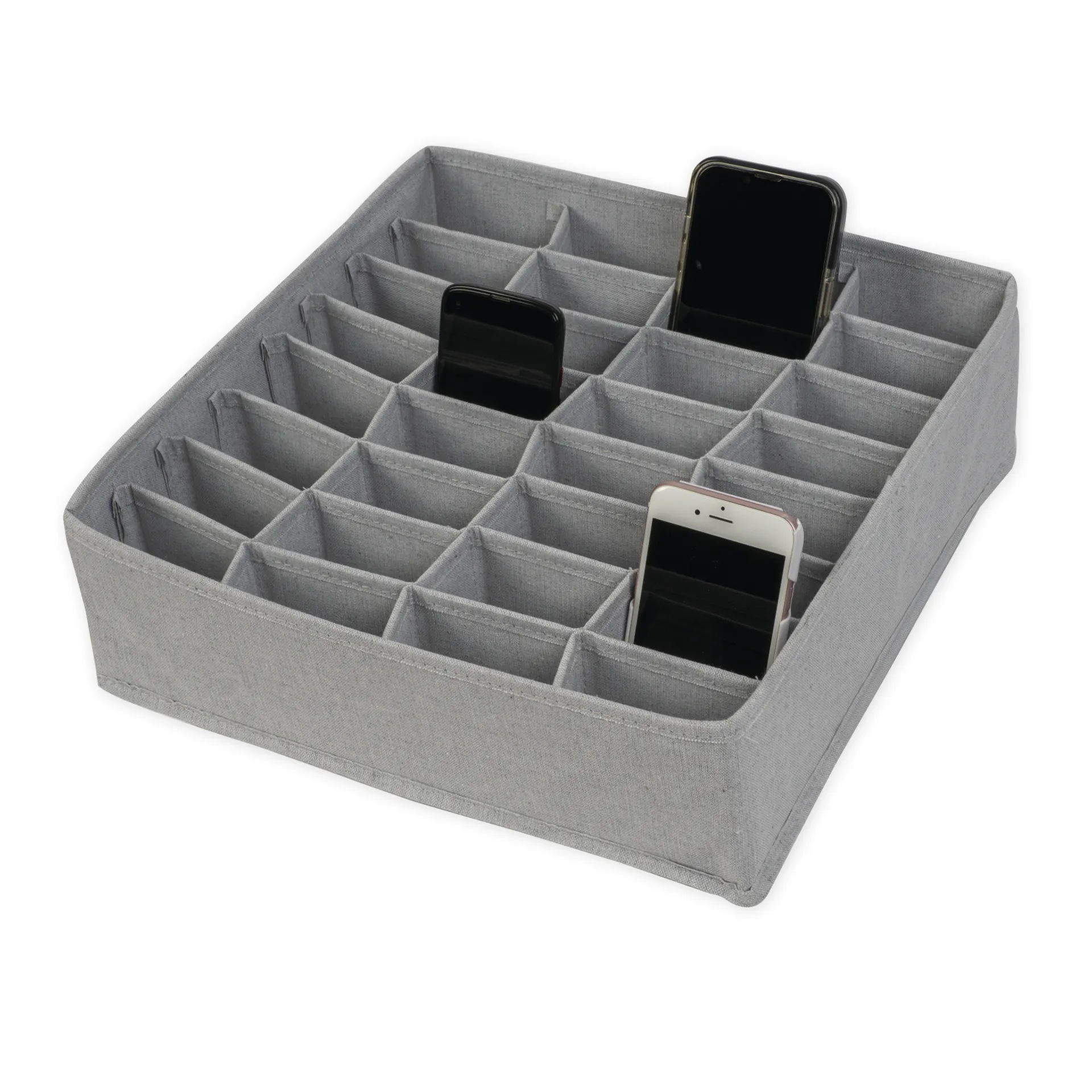 Handy-Parkplatz XL, grau, 32 Fächer