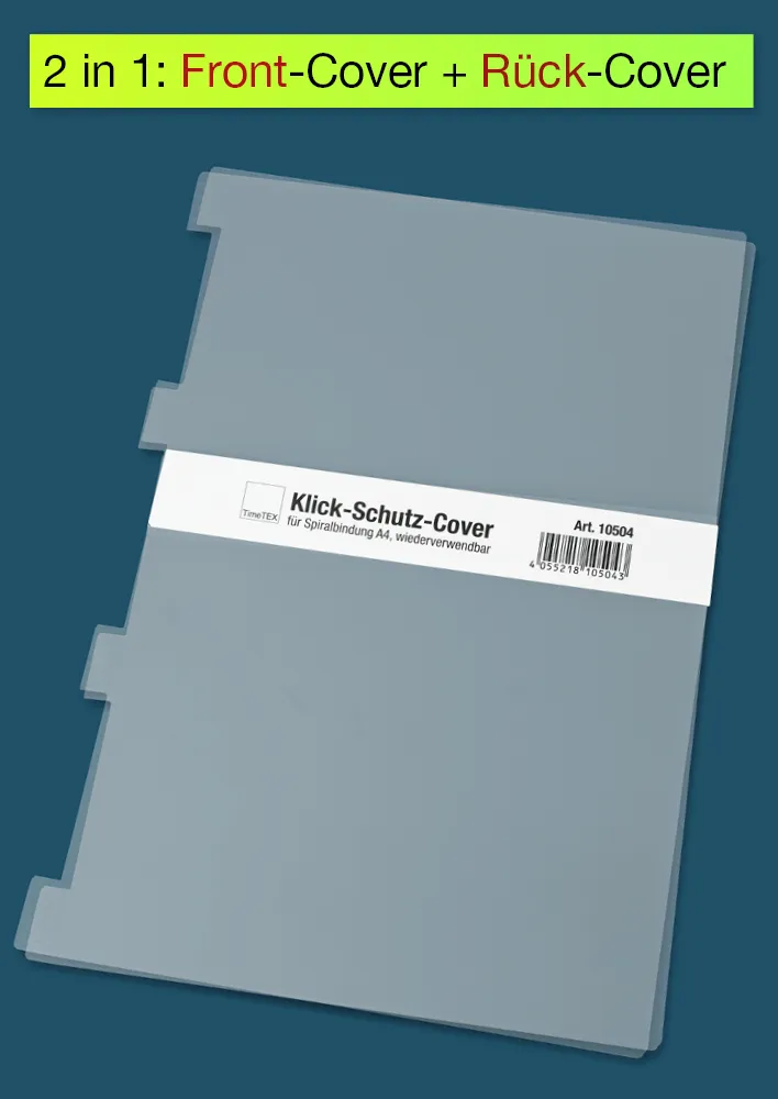 Klick-Schutz-Cover für Spiralbindung A4, wiederverwendbar