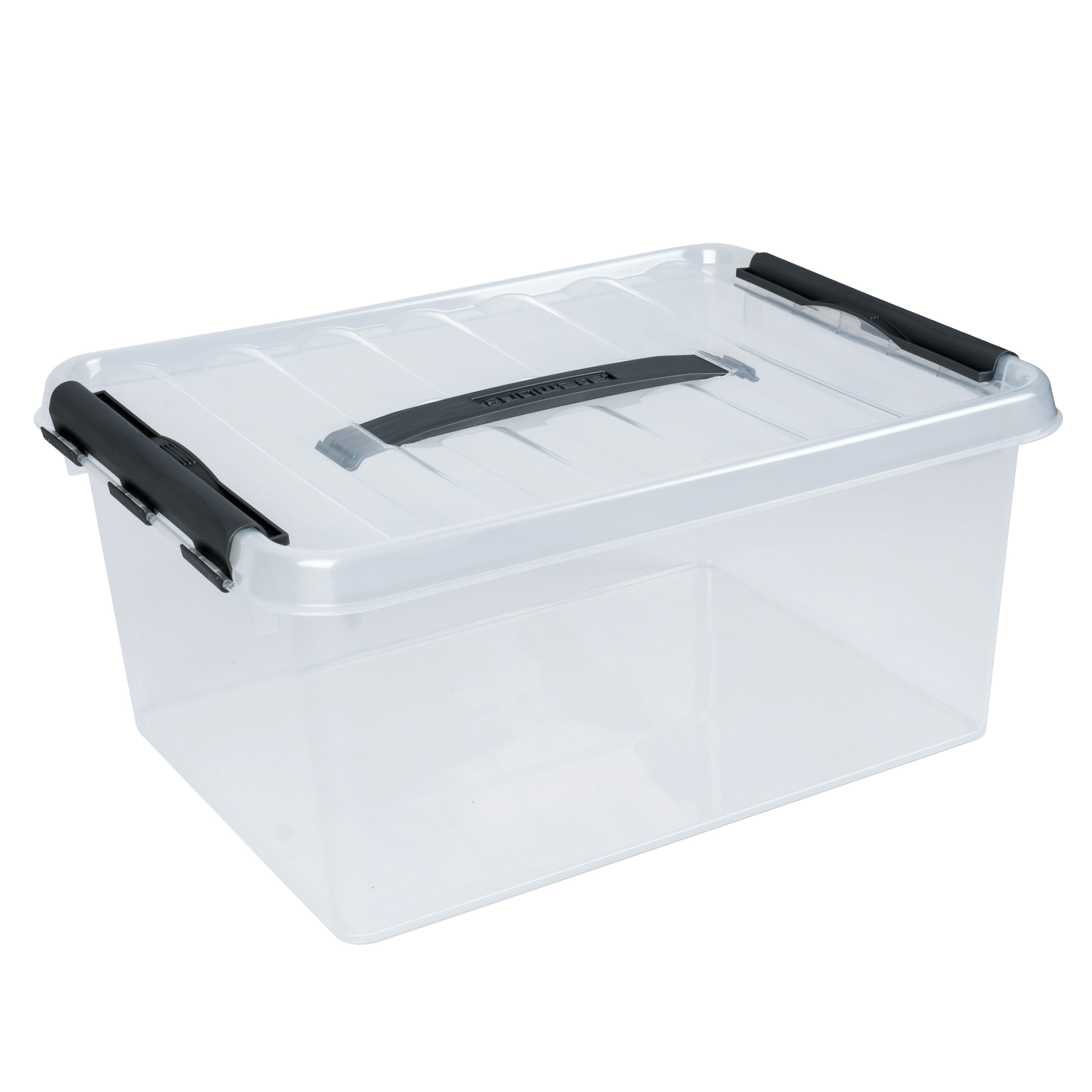 Kunststoff-Box stapelbar mit Tragegriff, transparent, 15 Liter