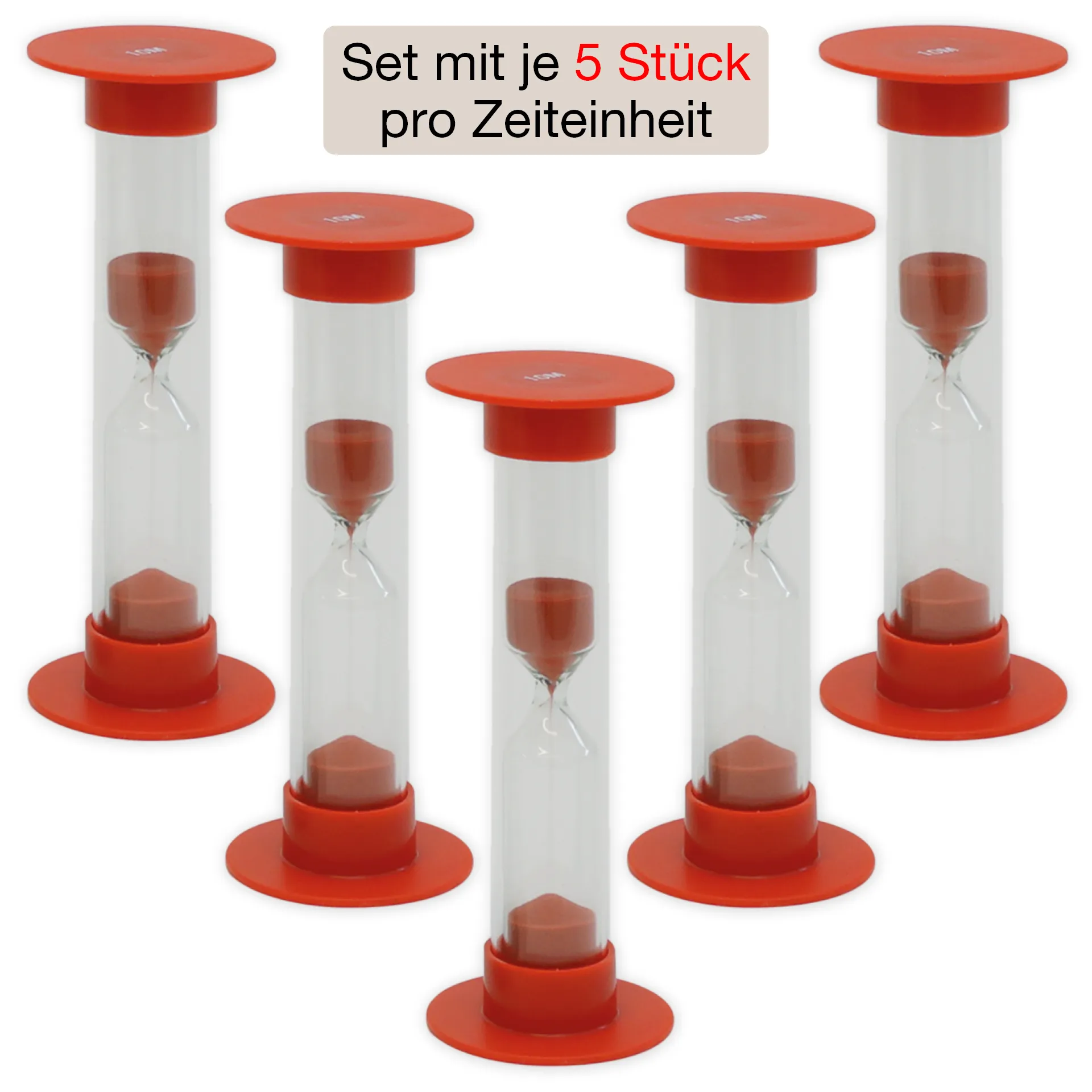 Set Sanduhren, 10 cm hoch, 5-tlg.