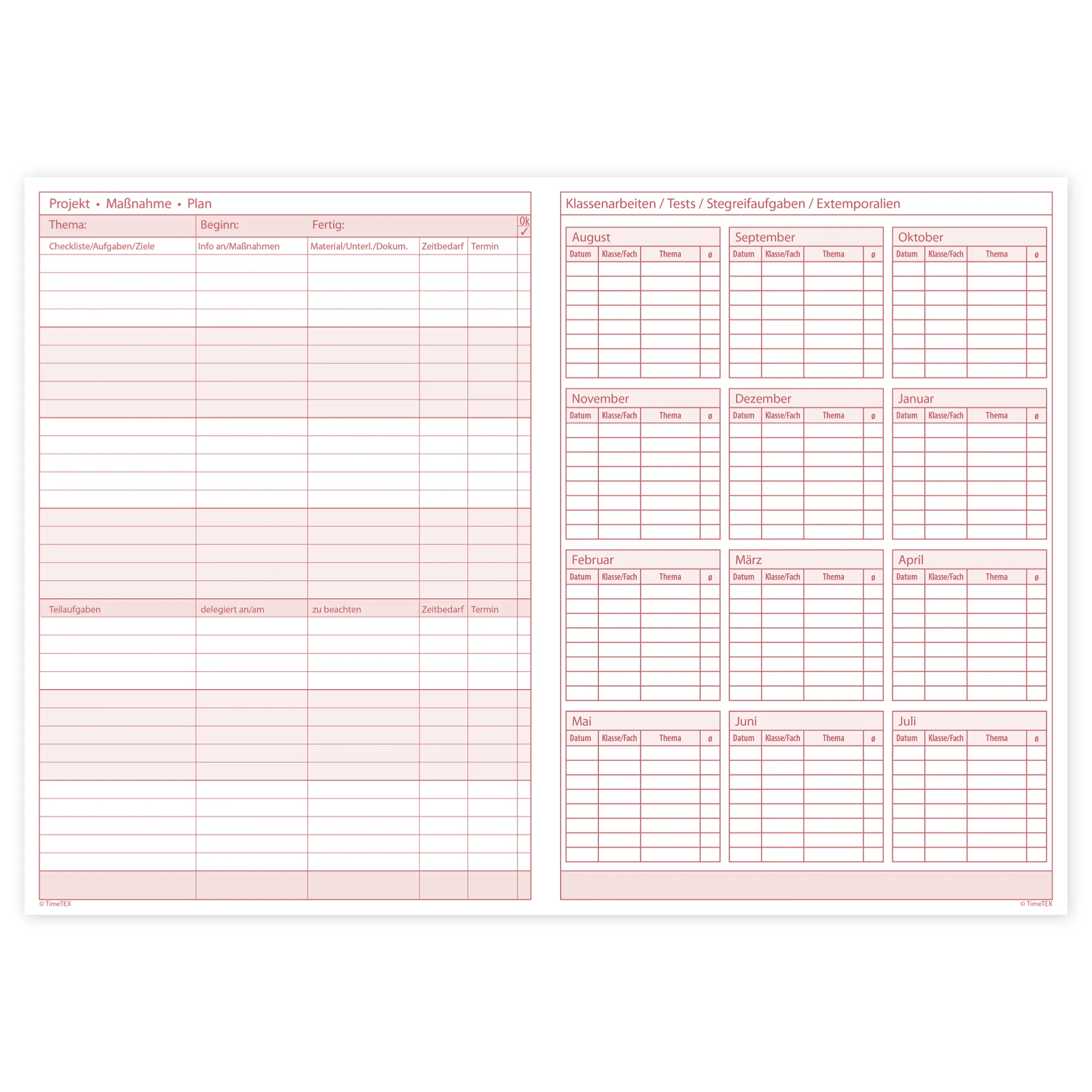 TimeTEX Klassenleiter-Heft, A4  