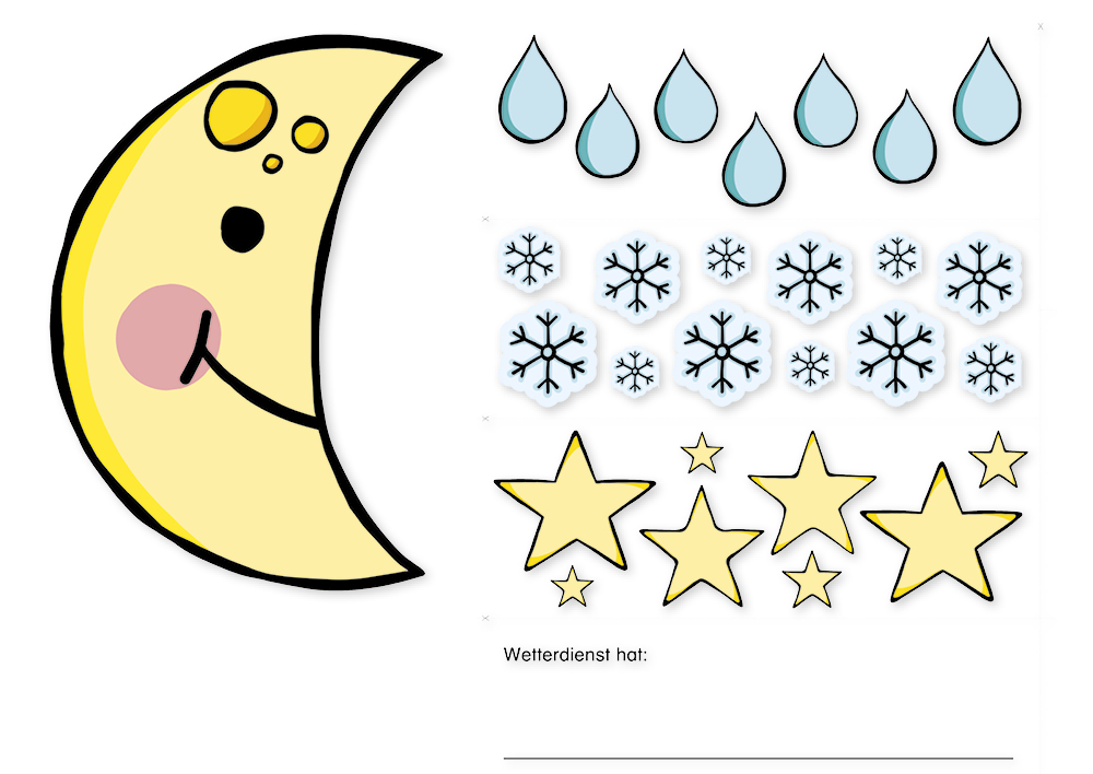 Fensterfolien "Wetter", statisch, 6-tlg.