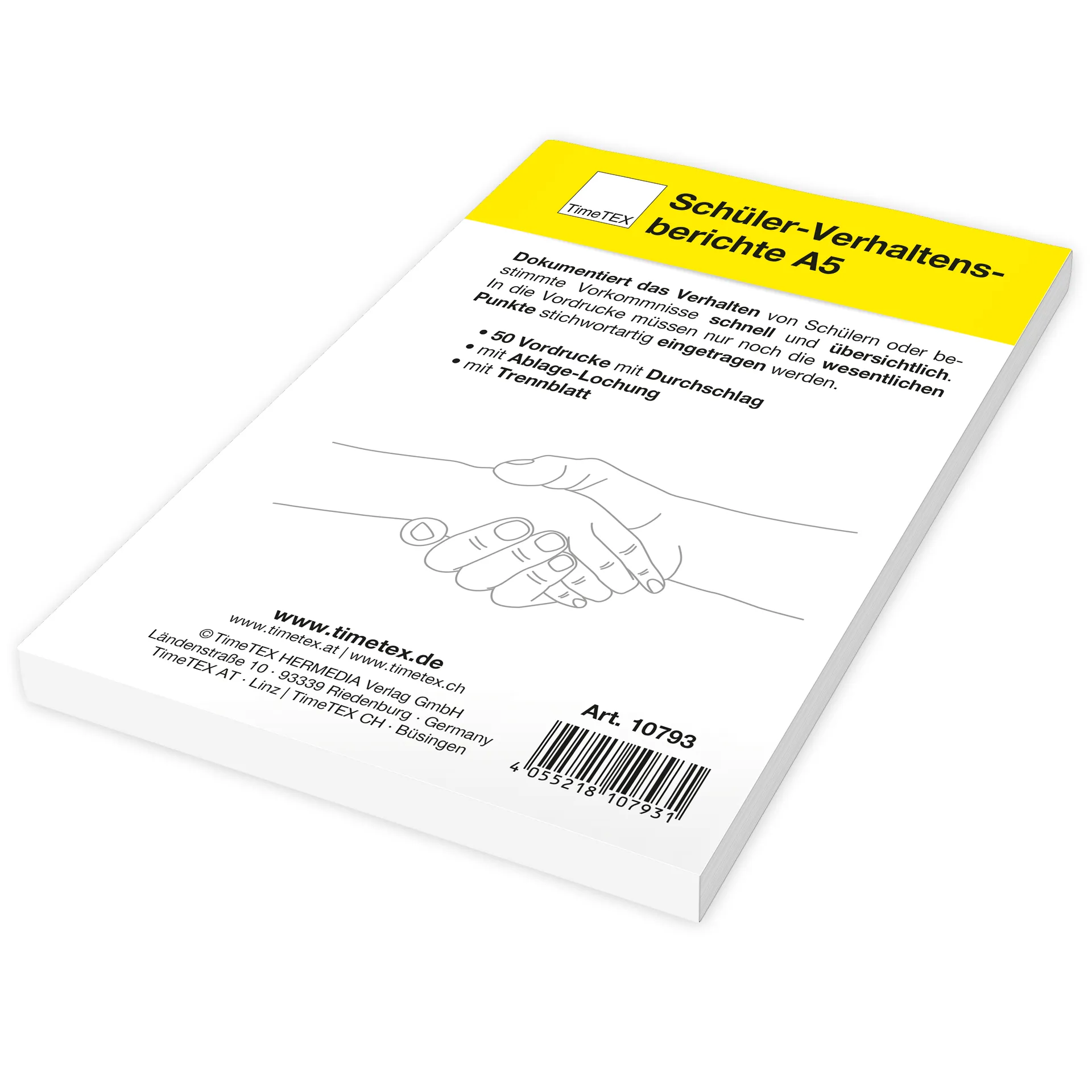 Block Verhaltensberichte A5, 50 Blatt mit Durchschlag