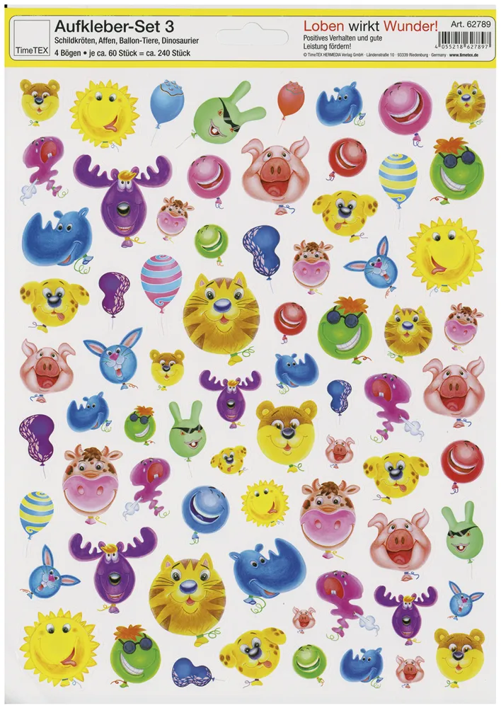 Lob-Aufkleber, Tiere Vielfalt