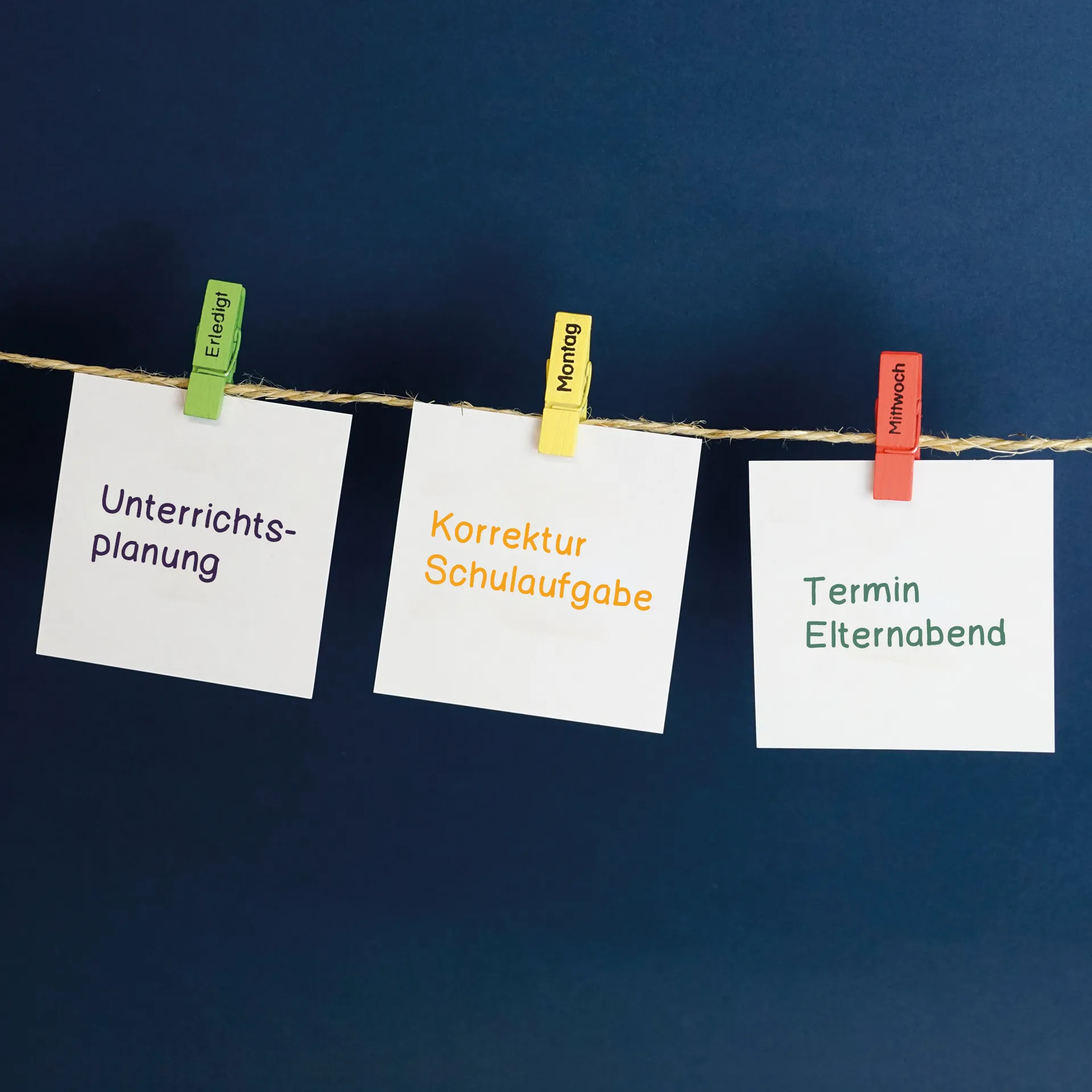 Klammern "Wochentage" magnetisch, 10-tlg.