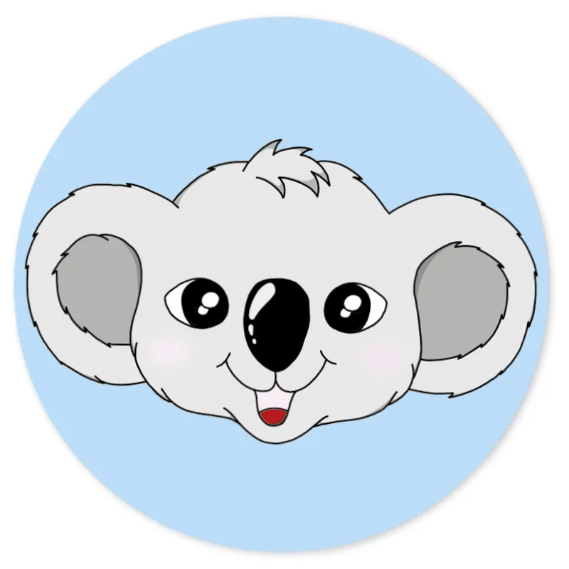 Belobigungs-Aufkleber "Koala" in Spender-Box, 500 Stück